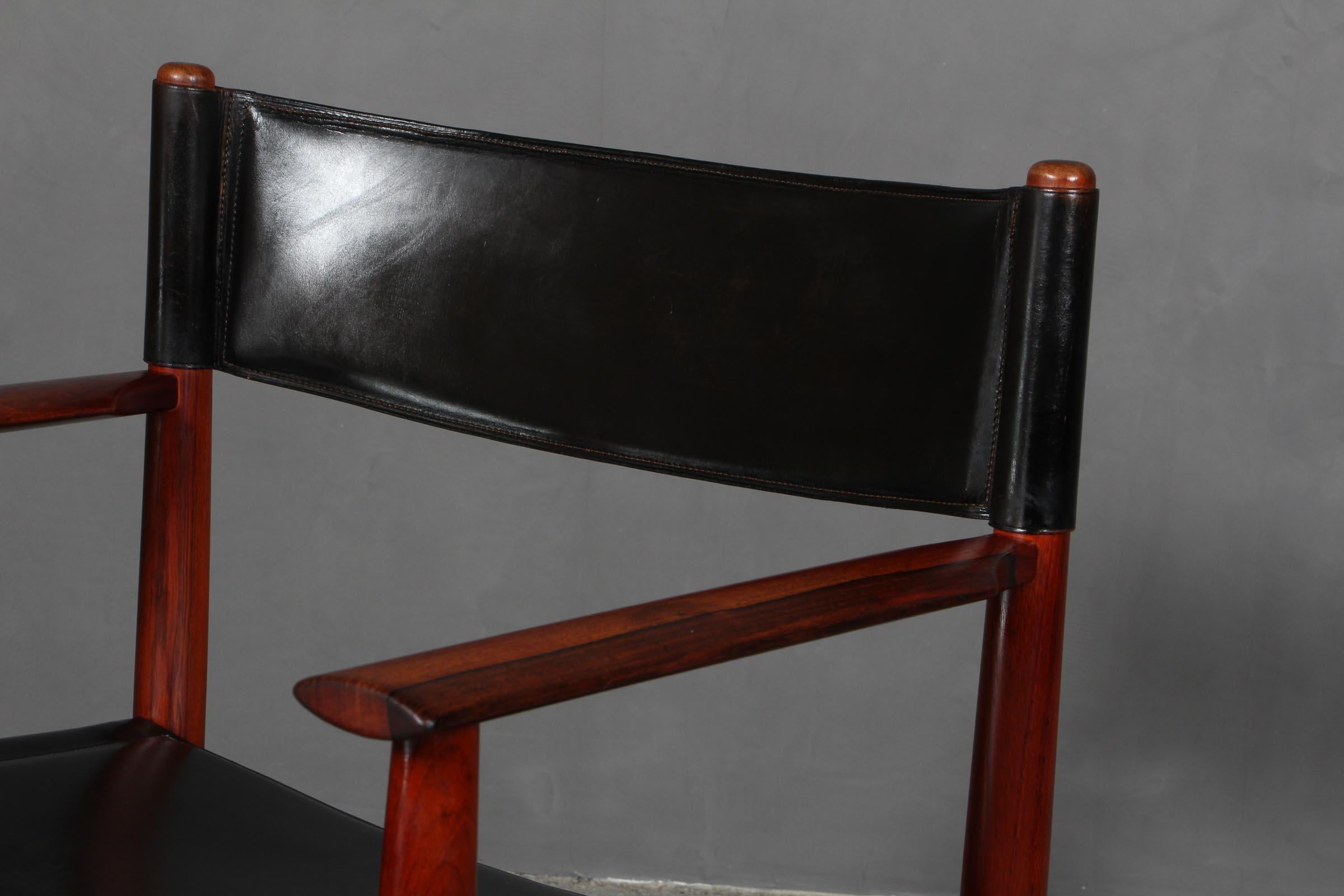 Scandinavian Modern Kurt Østervig, Armchair Teak and Cognac Aniline Leather