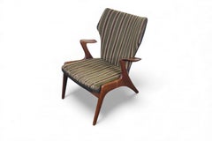 Kurt Østervig Atomic Wingback Lounge Chair in Afromosia
