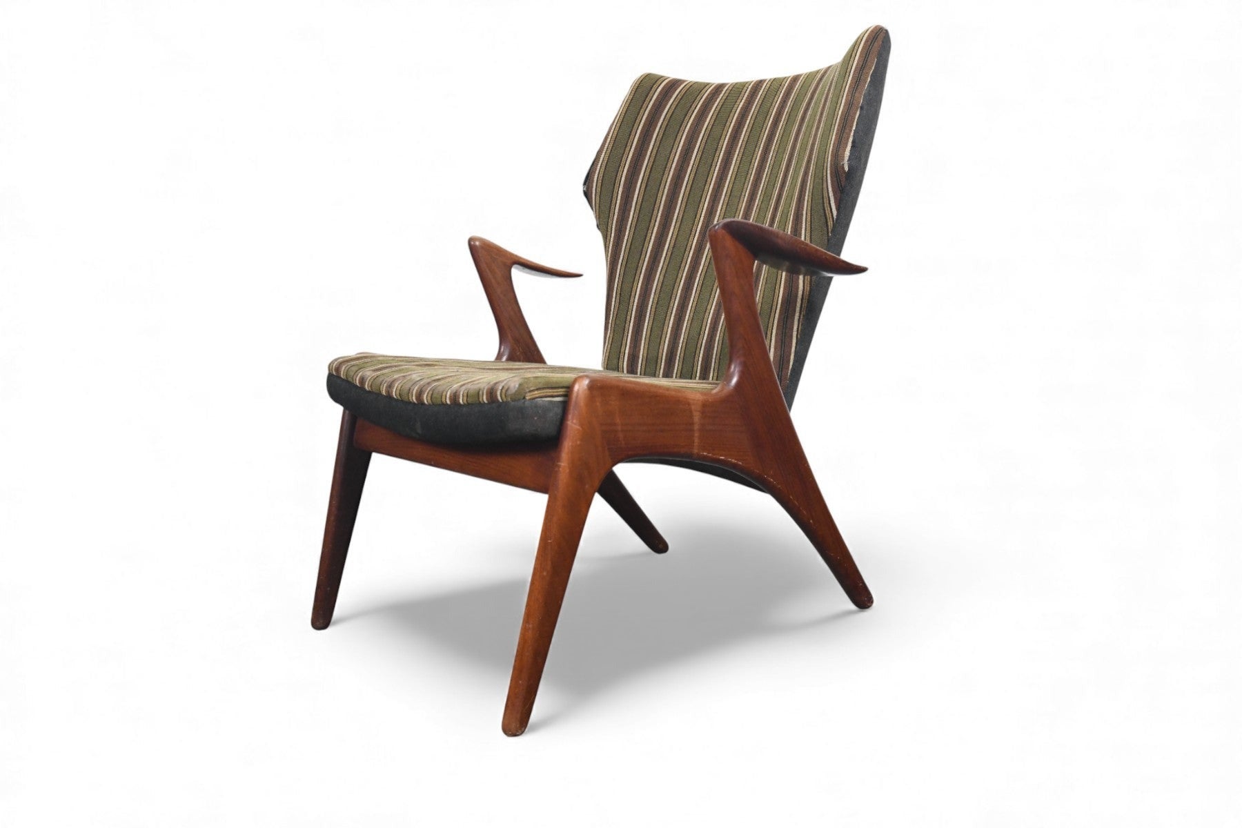 Kurt Østervig Atomic Wingback Lounge Chair in Afromosia im Angebot