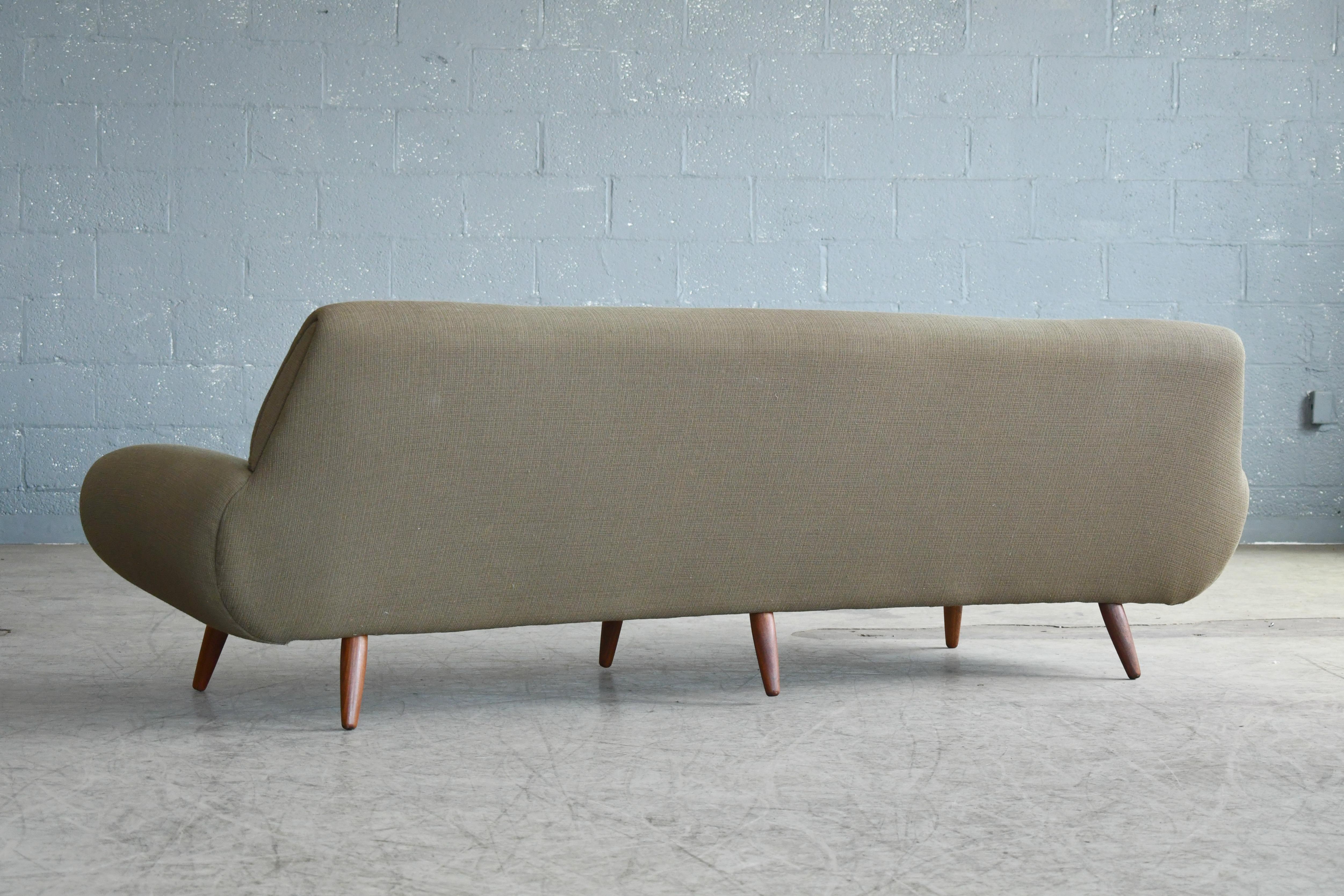 Kurt Østervig Attributed Large Danish Four-Seat Sofa, 1960s For Sale 4