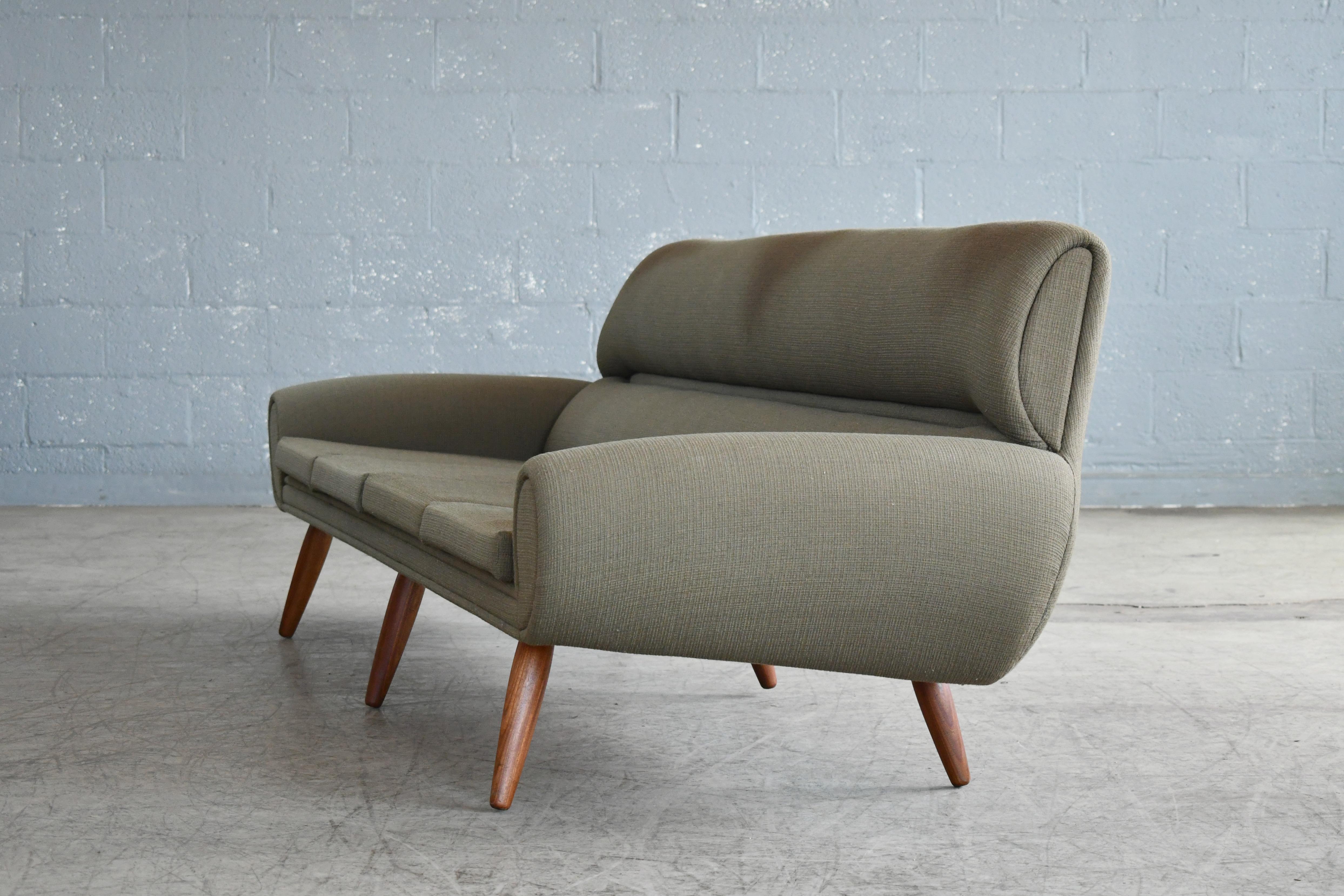 Kurt Østervig Attributed Large Danish Four-Seat Sofa, 1960s For Sale 5