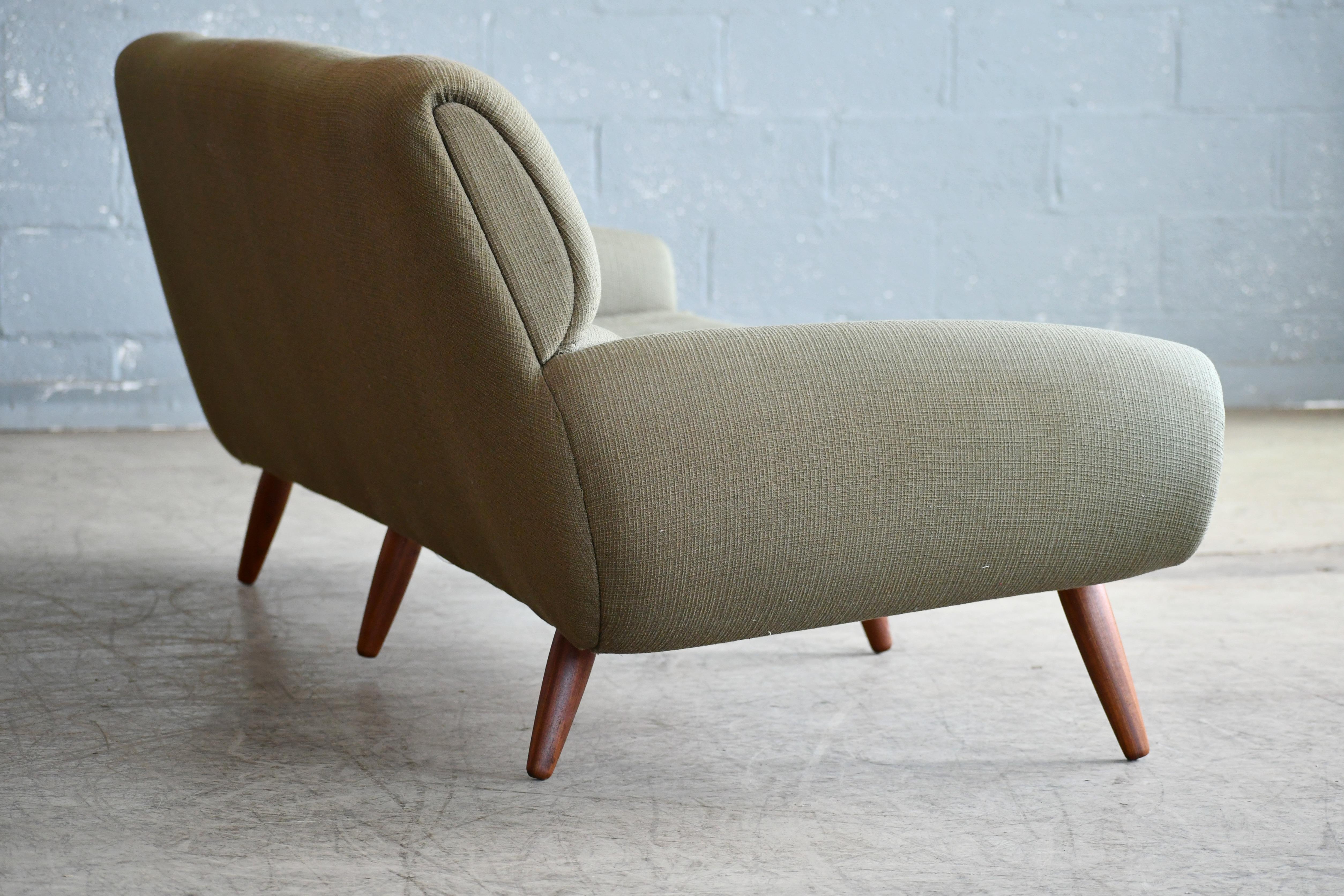Wool Kurt Østervig Attributed Large Danish Four-Seat Sofa, 1960s For Sale