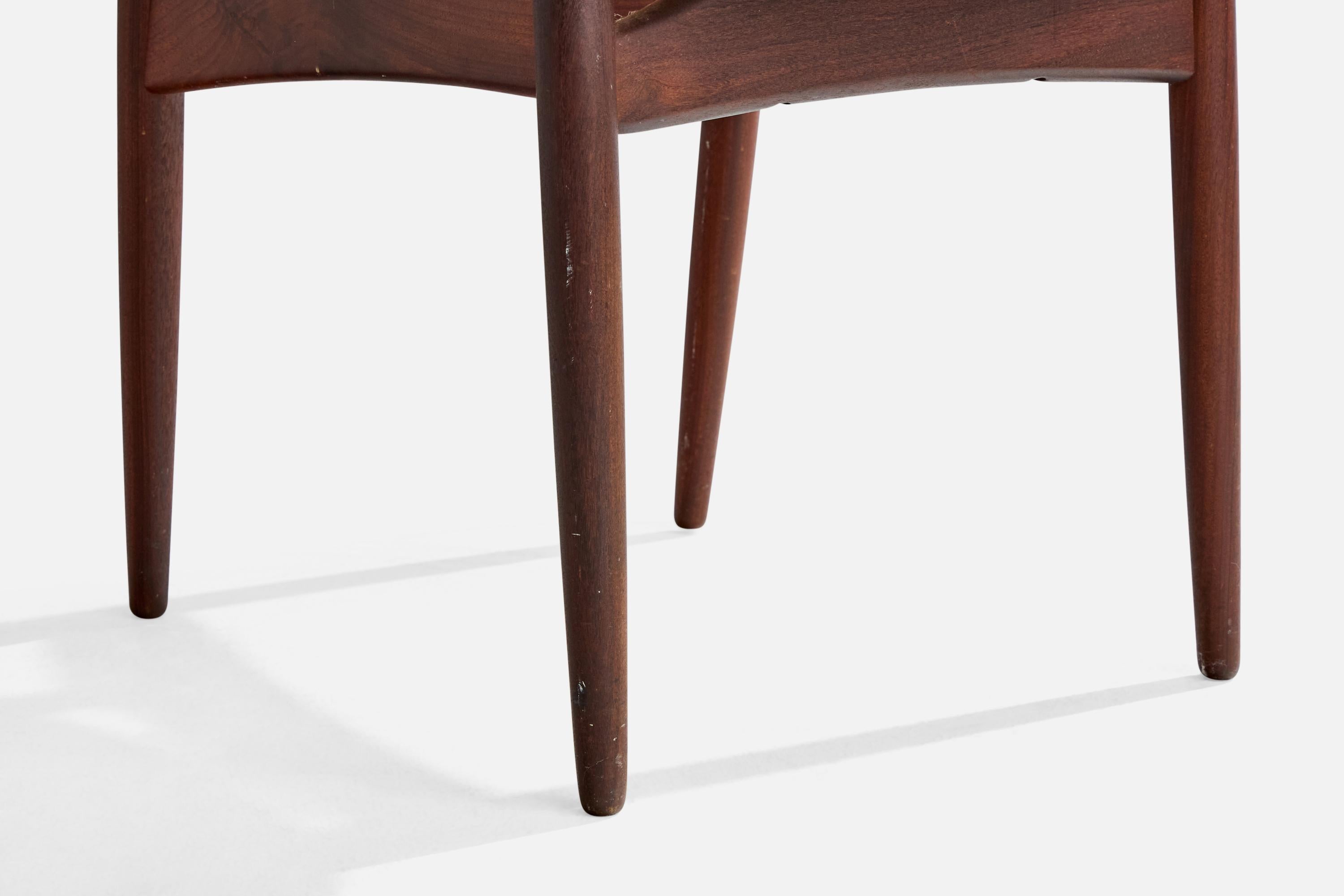 Kurt Østervig Attribution, chaises de salle à manger, teck, cuir, Danemark, années 1960 en vente 6