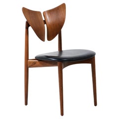 Kurt Østervig “Butterfly” Sculpted Walnut & Leather Chair for Brande Møbelindust