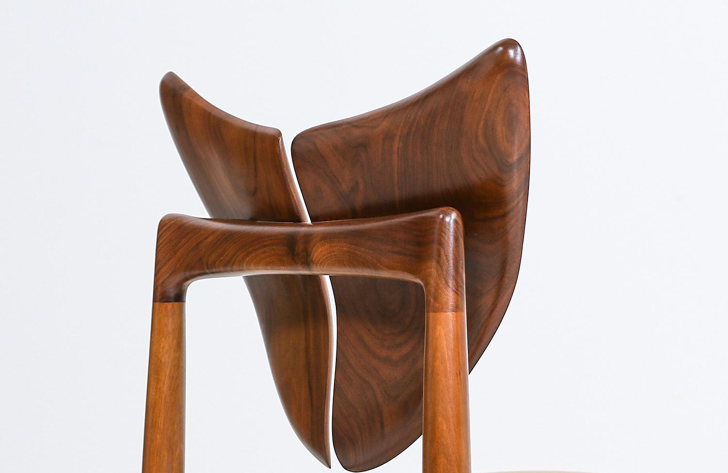 Kurt Østervig Butterfly Walnut & Leather Dining Chairs for Brande Møbelindustri 4