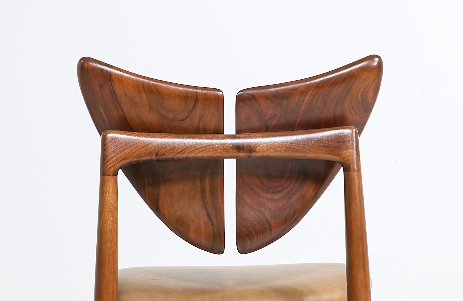 Kurt Østervig Butterfly Walnut & Leather Dining Chairs for Brande Møbelindustri 5