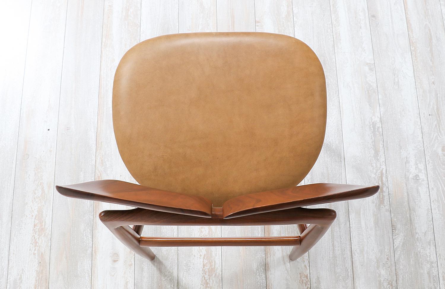 Kurt Østervig Butterfly Walnut & Leather Dining Chairs for Brande Møbelindustri 1