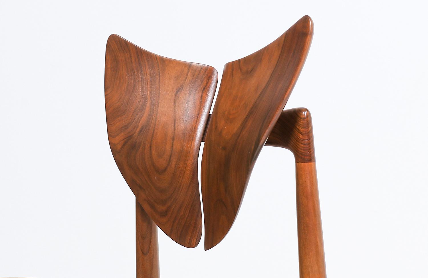 Kurt Østervig Butterfly Walnut & Leather Dining Chairs for Brande Møbelindustri 3