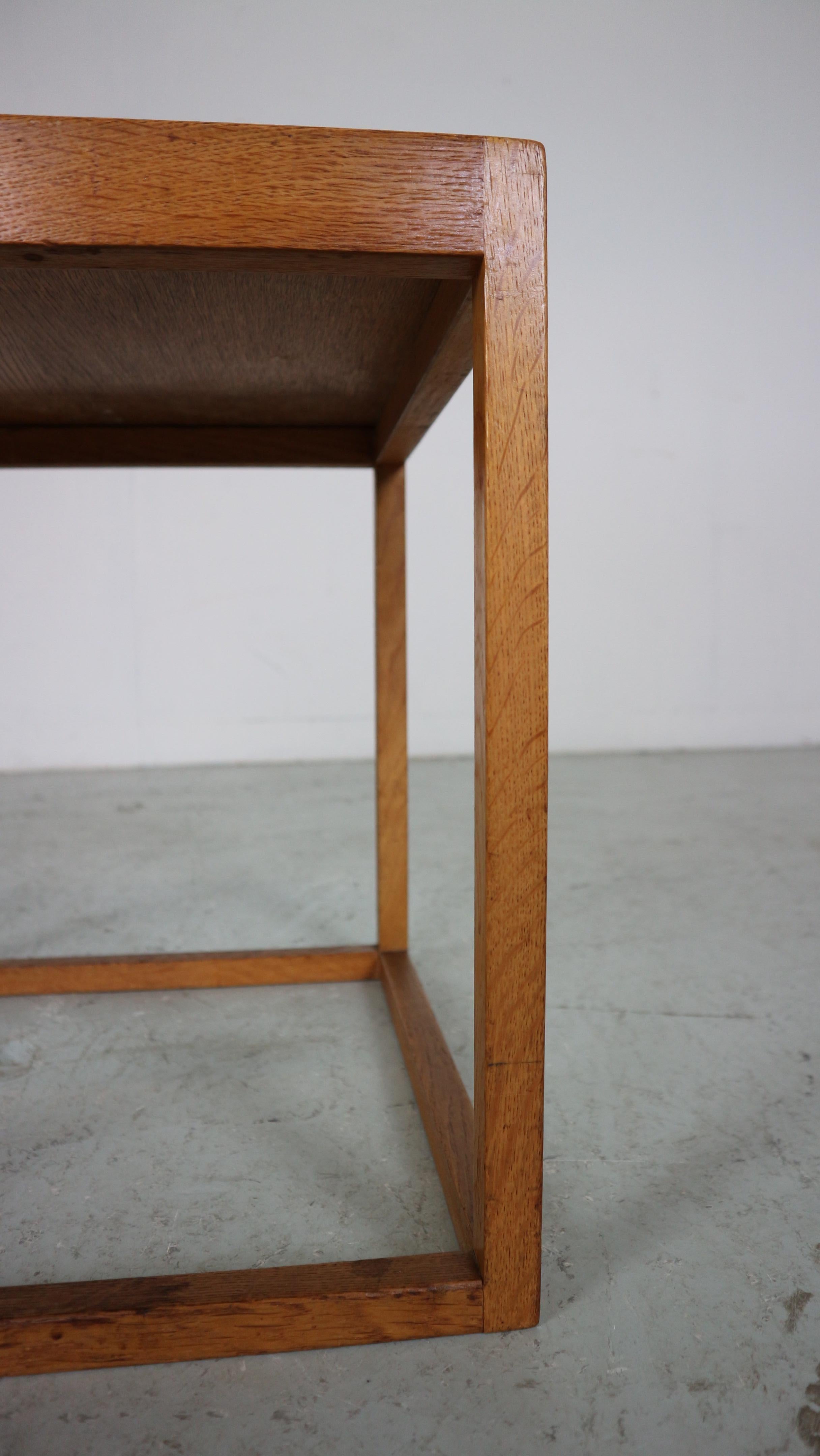 Kurt Østervig Cube Side Table in Oak and Teak by Børge Bak, Denmark, 1950s 6