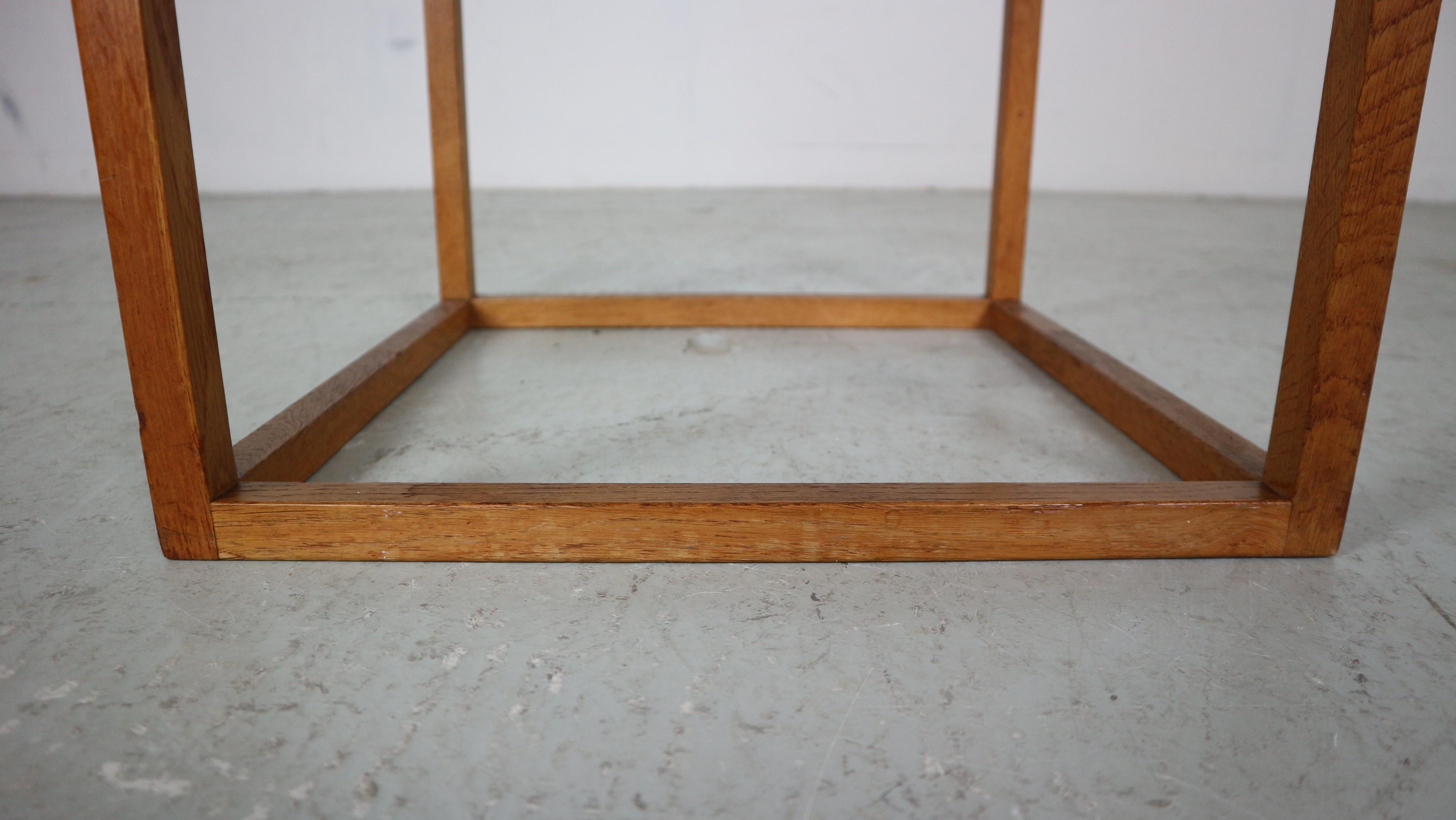 Kurt Østervig Cube Side Table in Oak and Teak by Børge Bak, Denmark, 1950s 9