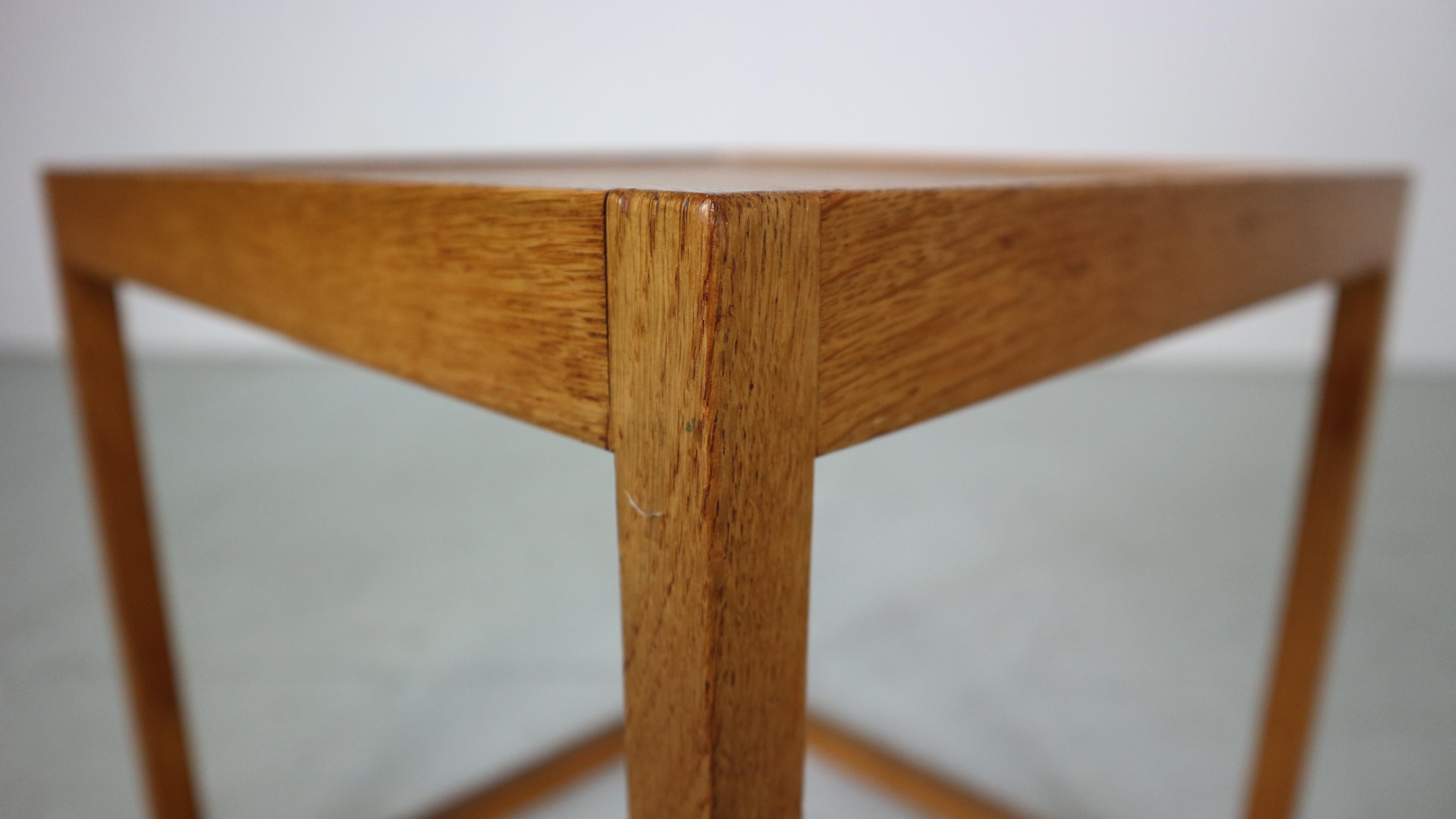 Kurt Østervig Cube Side Table in Oak and Teak by Børge Bak, Denmark, 1950s 10