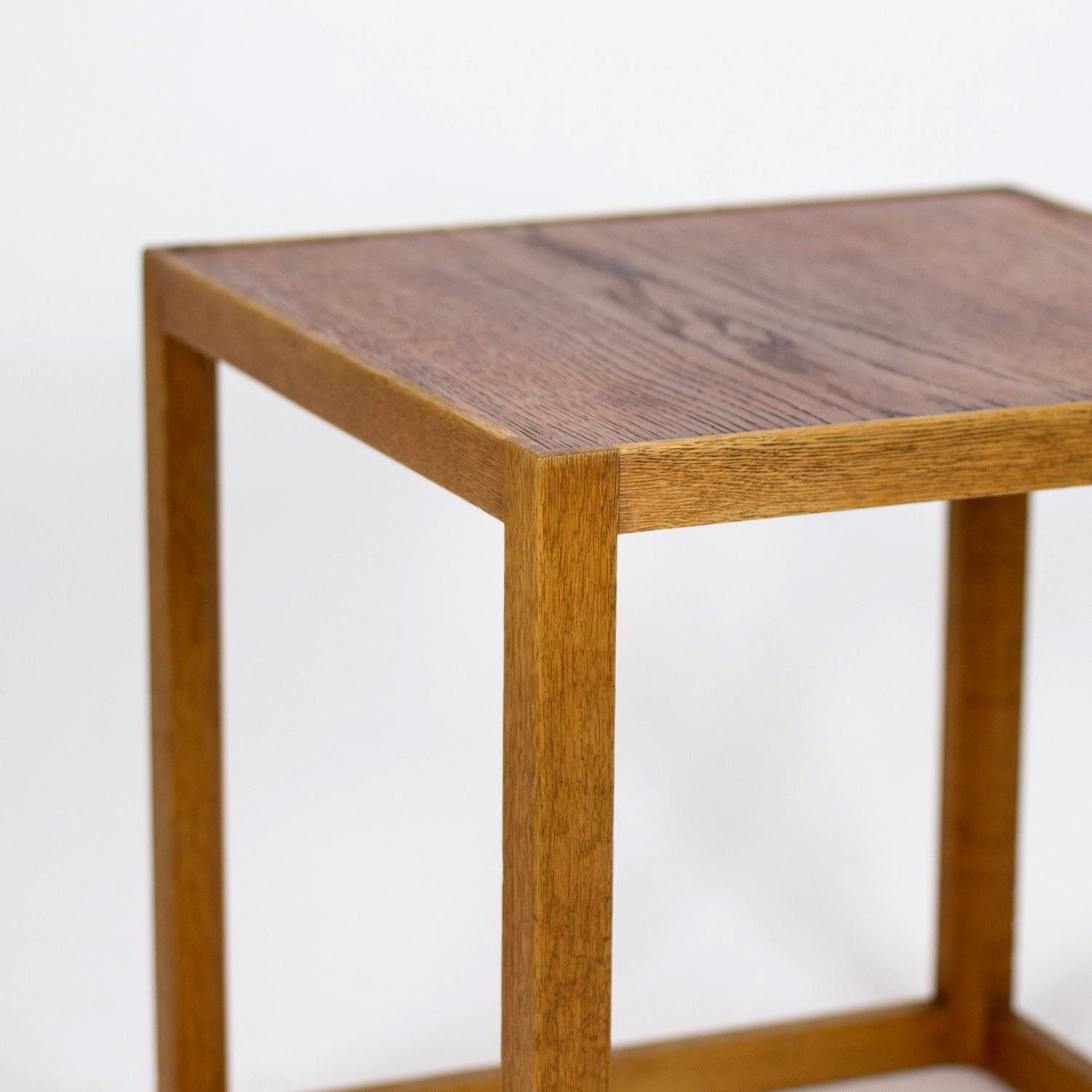 Kurt Østervig Mid Century 'Cube' Side Table in Oak by Børge Bak, Denmark, 1950s 2