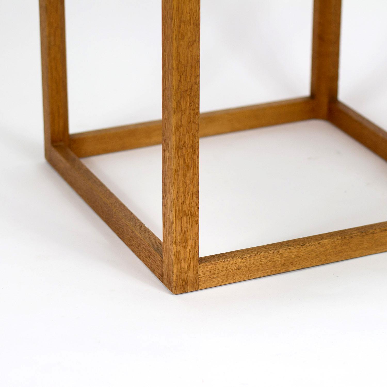 Kurt Østervig Mid Century 'Cube' Side Table in Oak by Børge Bak, Denmark, 1950s 3