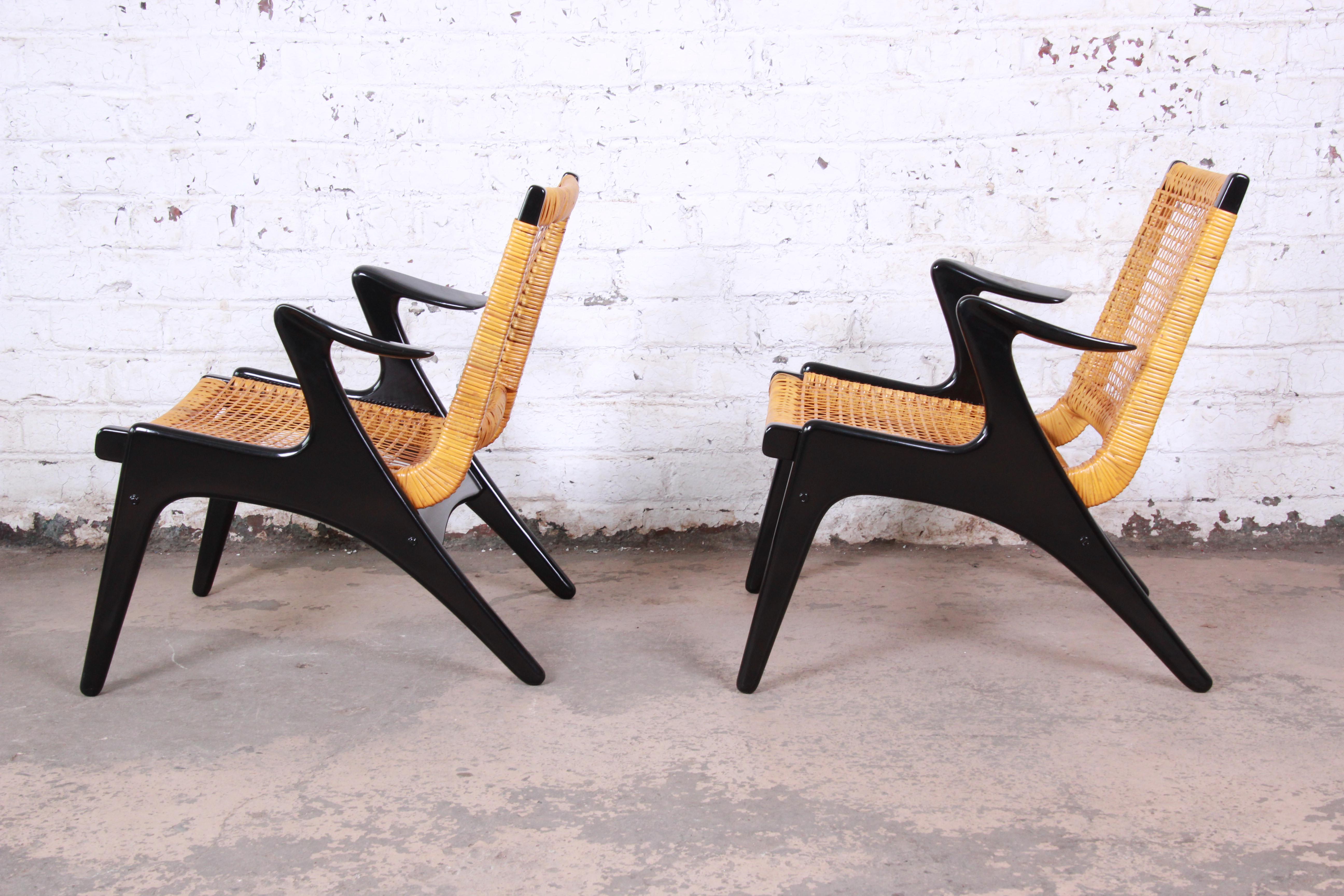 Mid-Century Modern Kurt Østervig Danish Modern Lounge Chairs, Pair