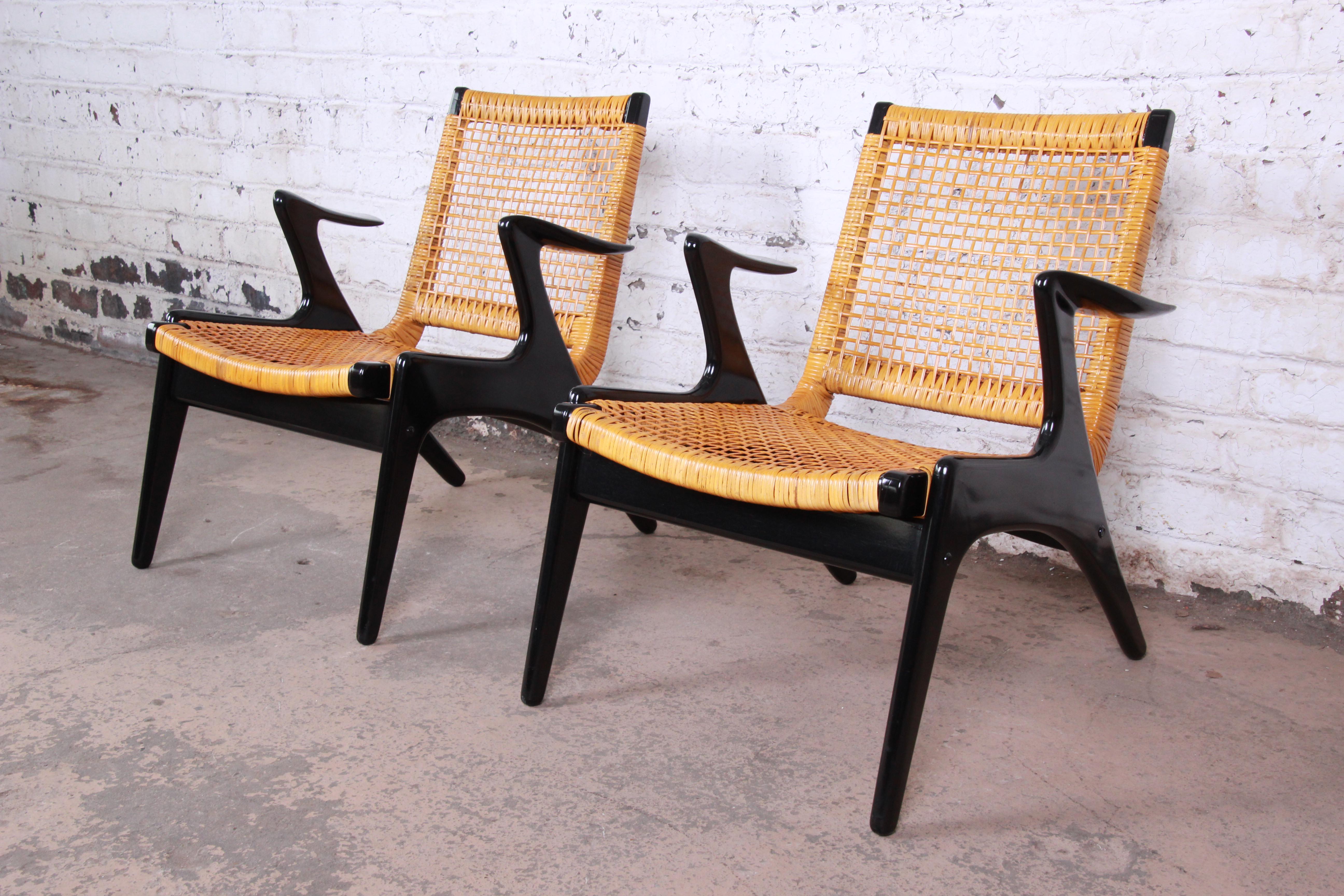 Kurt Østervig Danish Modern Lounge Chairs, Pair In Good Condition In South Bend, IN