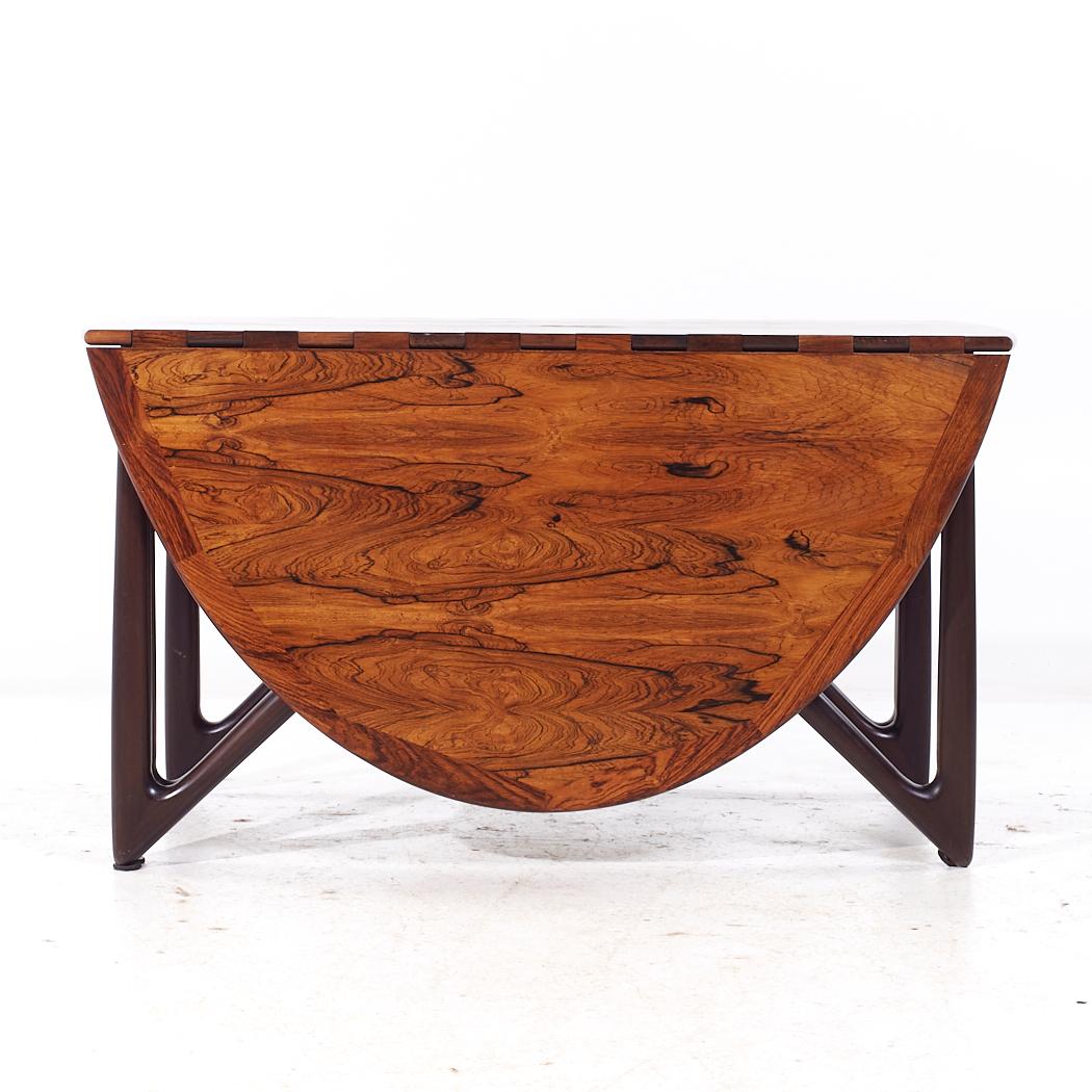Late 20th Century Kurt Østervig for Jason Furniture MCM Danish Rosewood Drop Leaf Dining Table