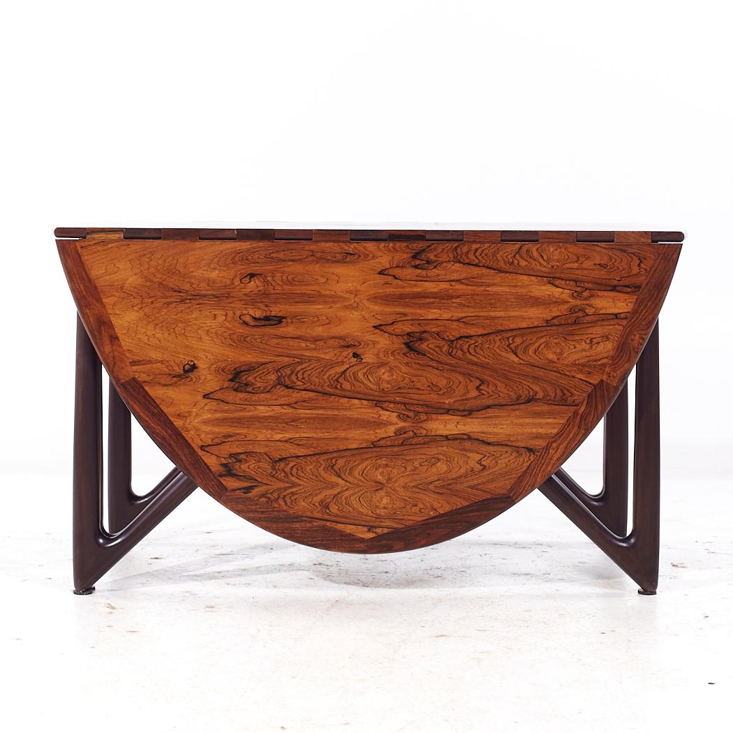 Kurt Østervig for Jason Furniture MCM Danish Rosewood Drop Leaf Dining Table 2