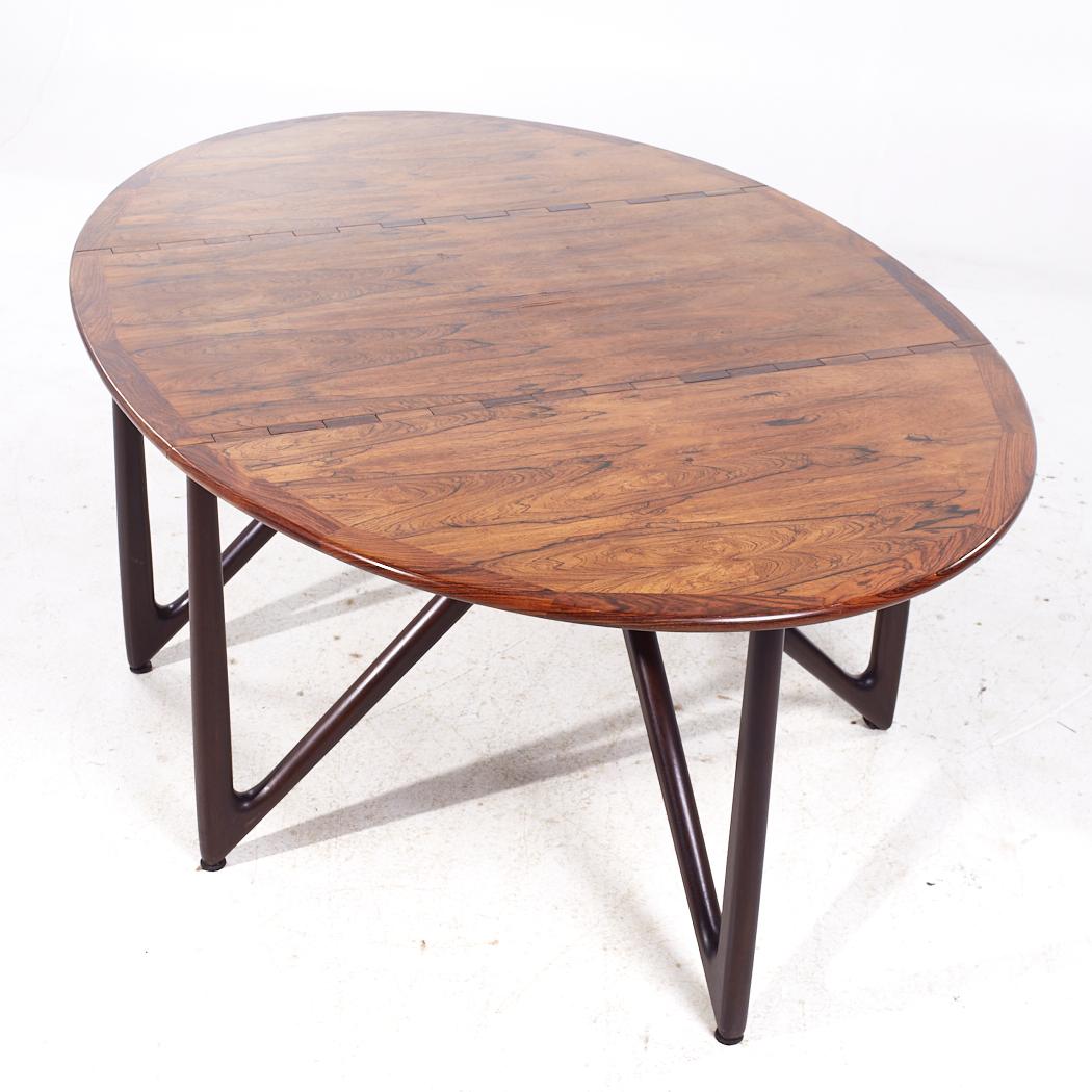 Kurt Østervig for Jason Furniture MCM Danish Rosewood Drop Leaf Dining Table 3