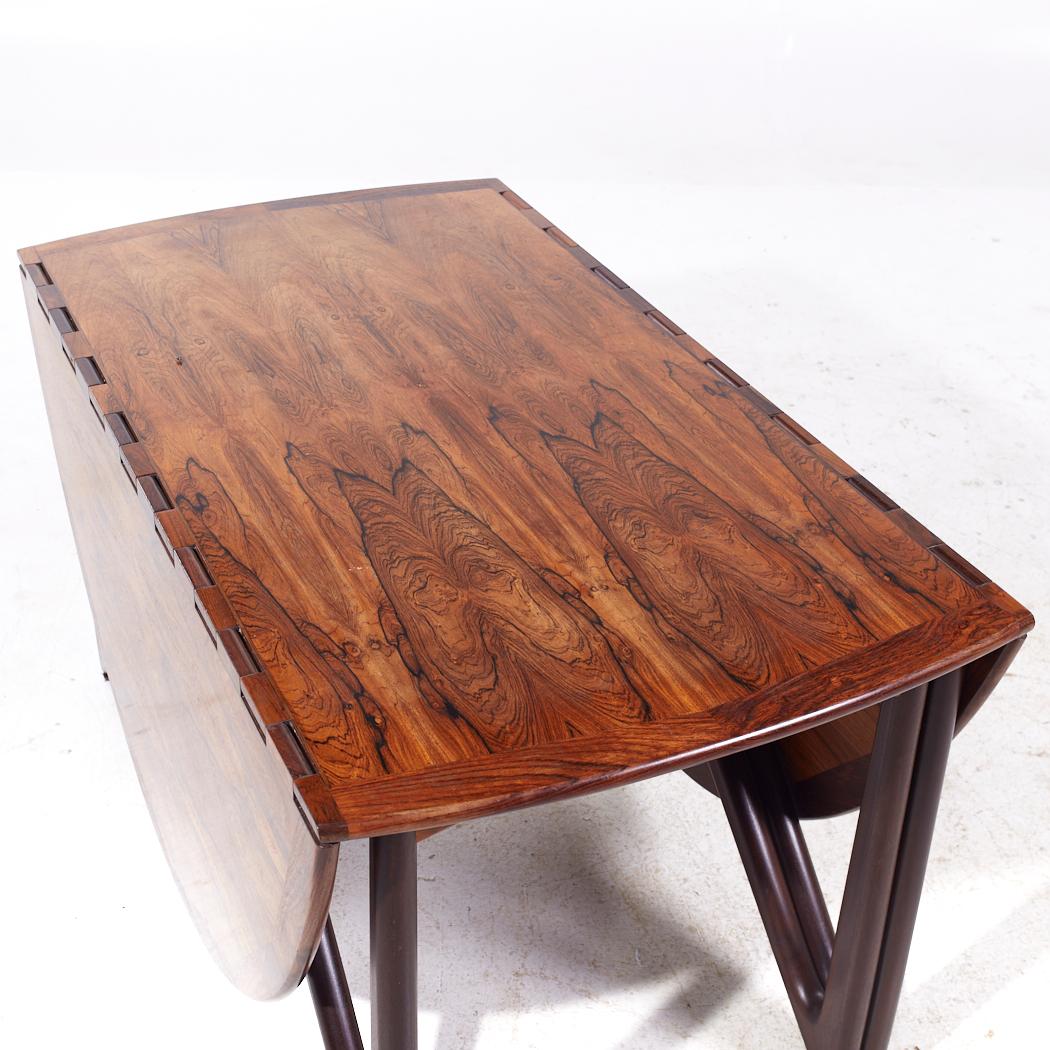 Kurt Østervig for Jason Furniture MCM Danish Rosewood Drop Leaf Dining Table 4