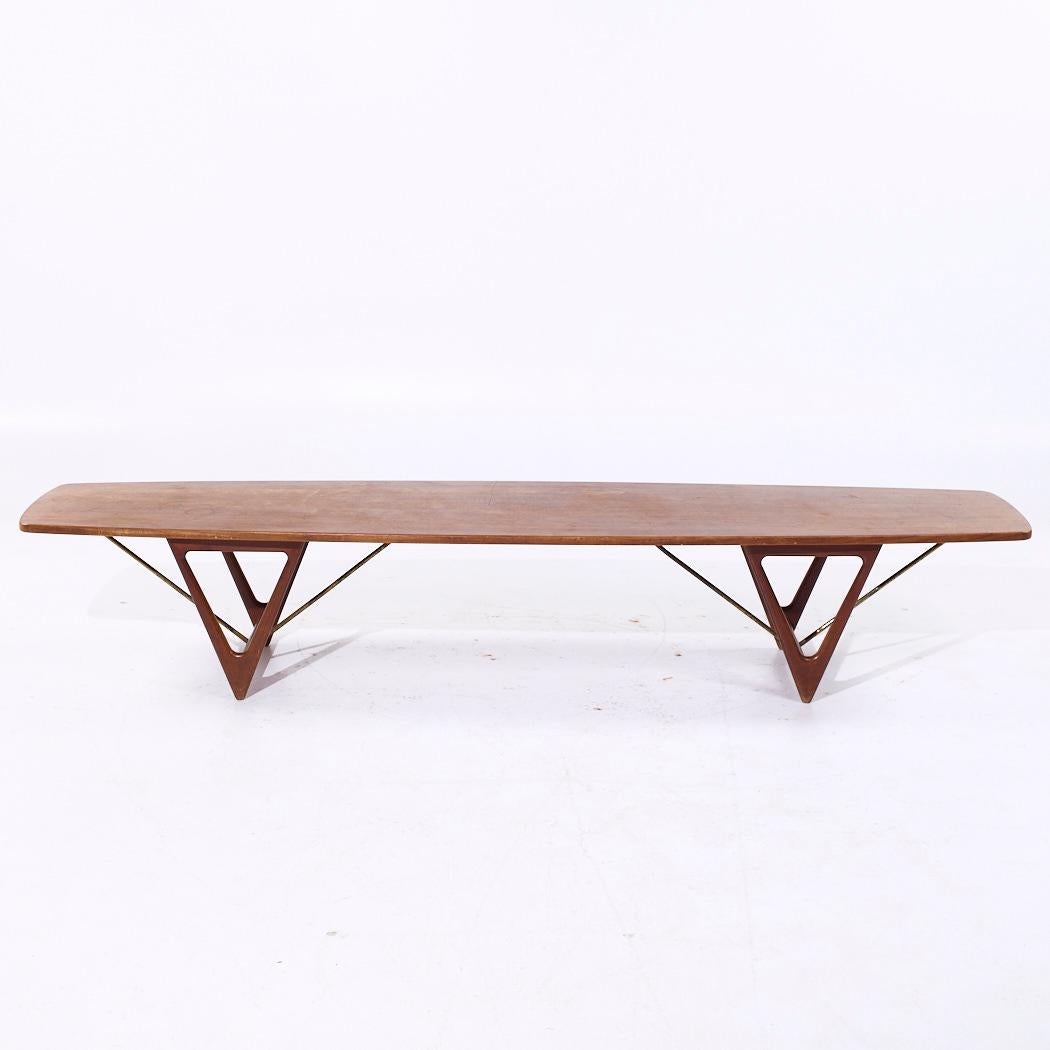 Kurt Østervig for Jason Møbler Mid Century Extra Large Danish Teak Coffee Table (table basse danoise en teck)

Cette table basse mesure : 98.25 de large x 23.5 de profond x 17.5 de haut

Tous les meubles peuvent être achetés dans ce que nous