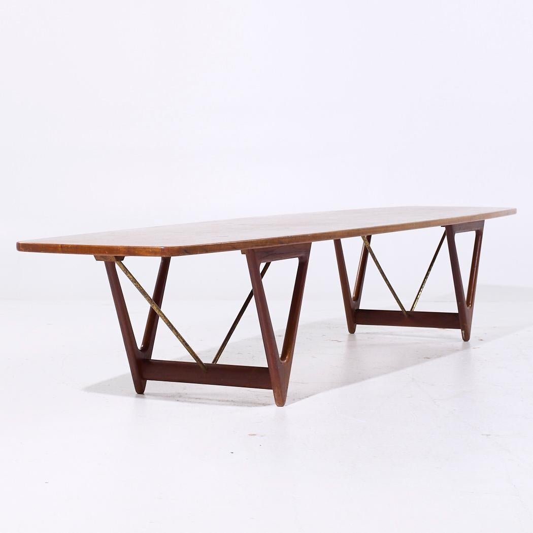 Kurt Østervig for Jason Møbler Mid Century Extra Large Danish Teak Coffee Table (table basse danoise en teck) en vente 2