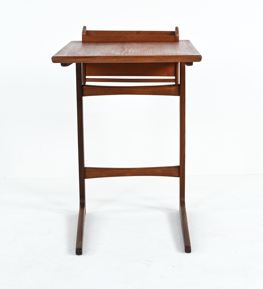 A fabulous and rare Danish mid-century bedside table in 