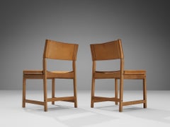 Kurt Østervig for Sibast Pair of Dining Chairs in Cognac Leather and Oak