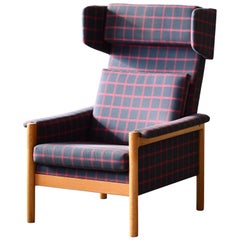Kurt Østervig Highback Lounge Chair Model 550 in Oak for Slagelse Møbelværk