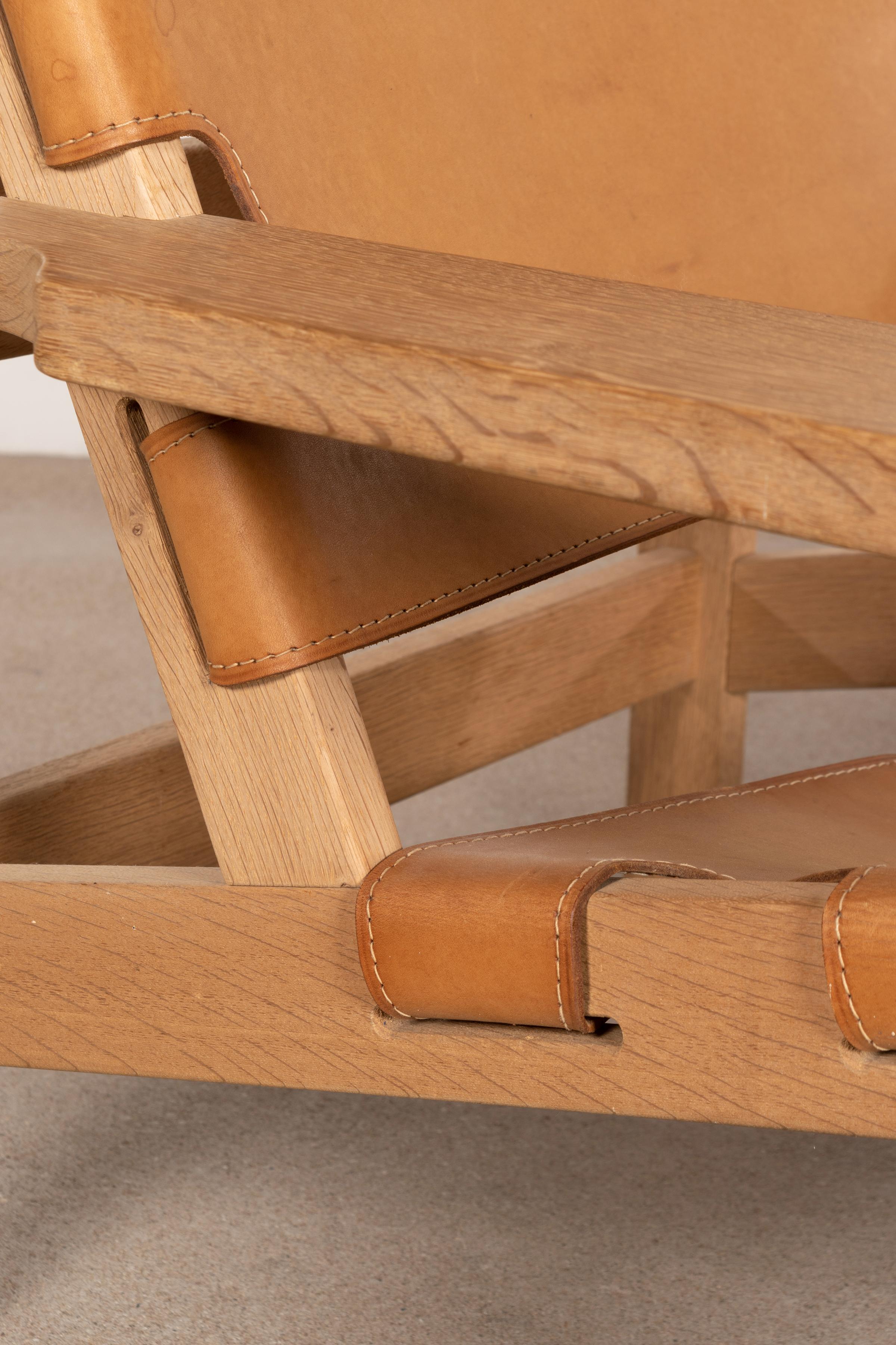 Kurt Østervig Hunting Chairs in Cognac Leather for K. P. Jørgensens Møbelfabrik 9