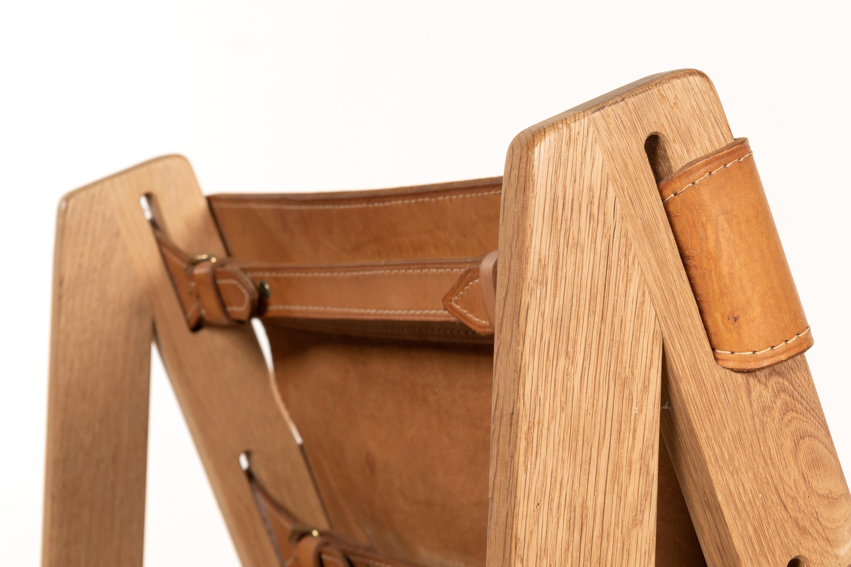 Kurt Østervig Hunting Chairs in Cognac Leather for K. P. Jørgensens Møbelfabrik 10