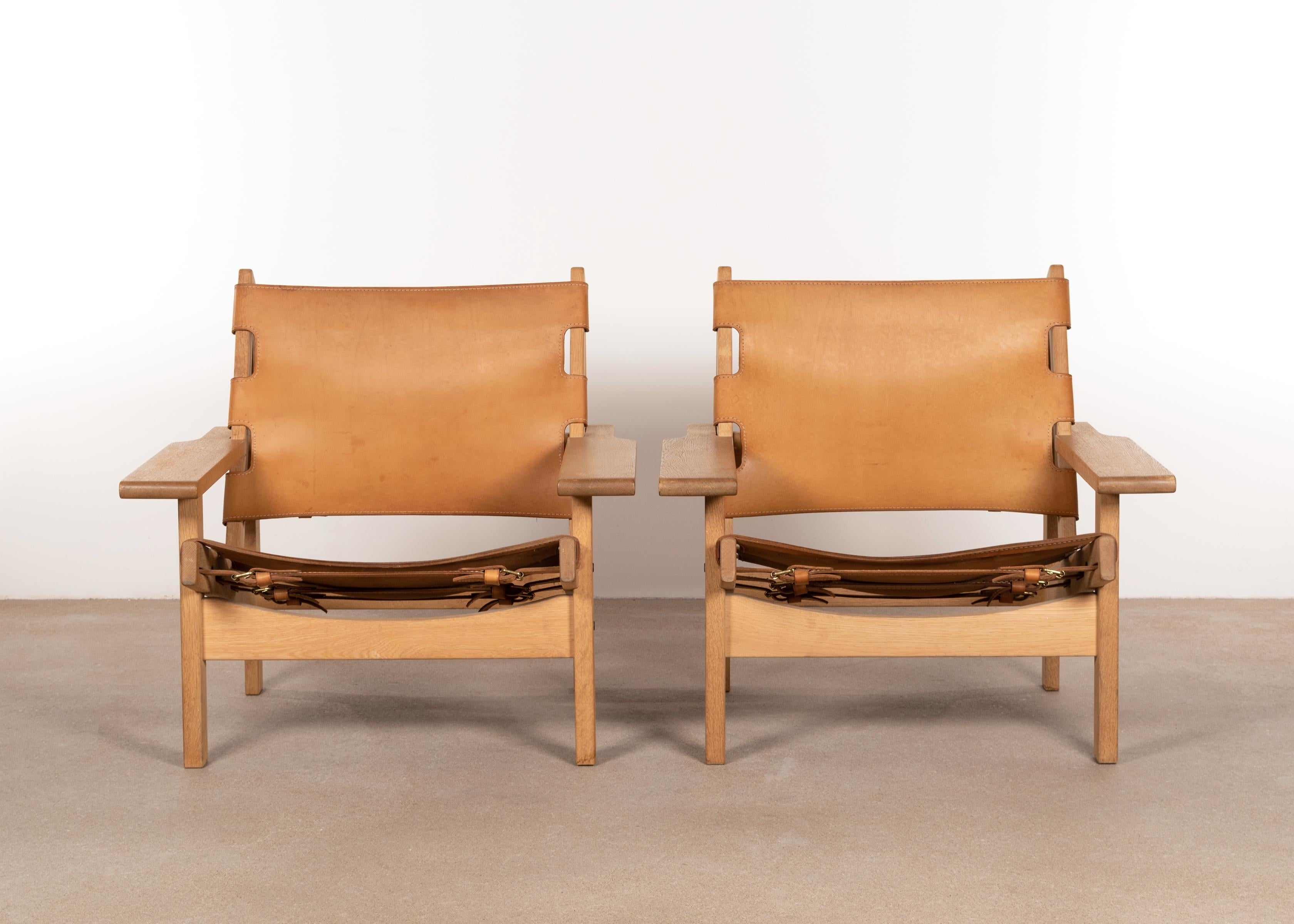 Kurt Østervig Hunting Chairs in Cognac Leather for K. P. Jørgensens Møbelfabrik 1