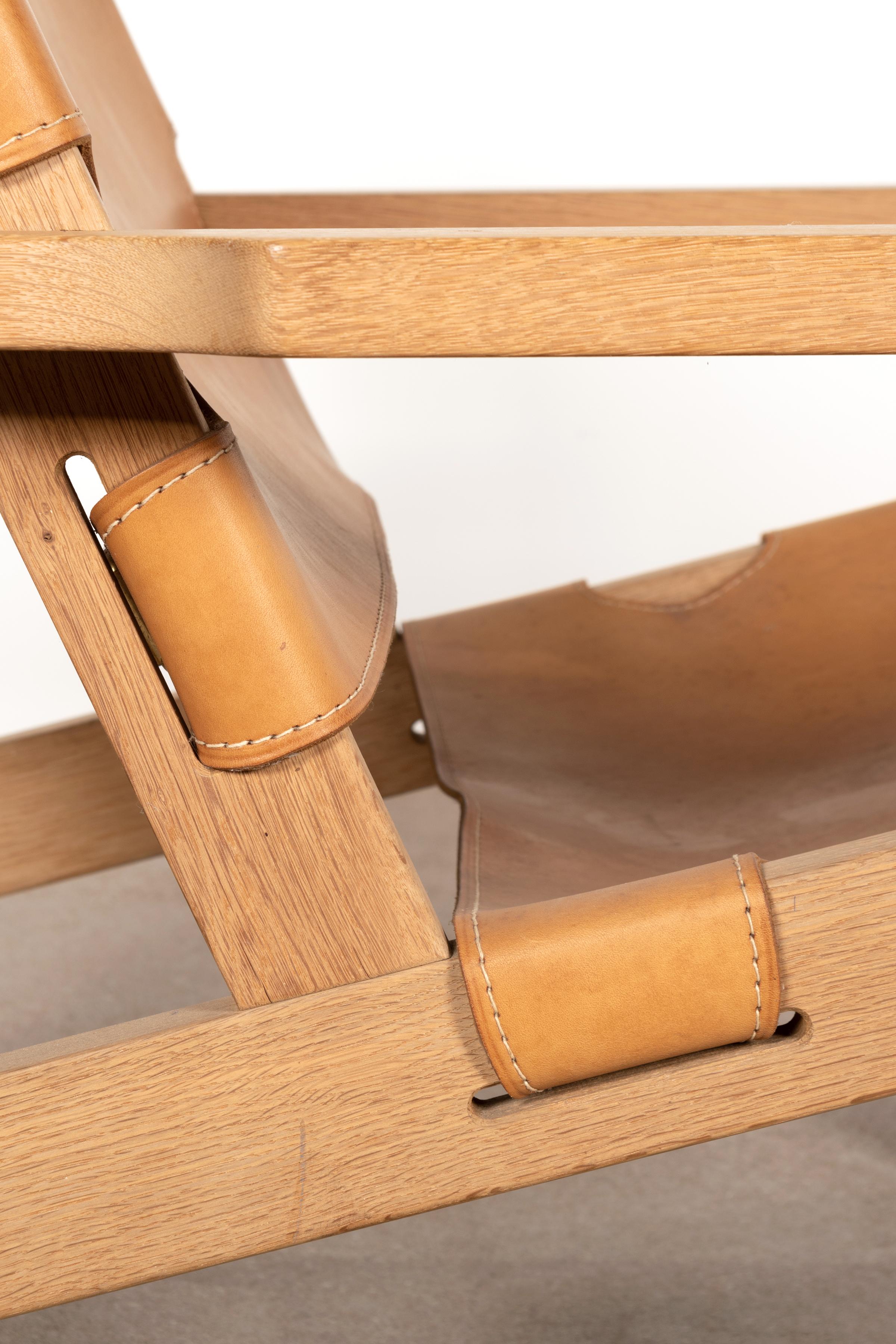 Kurt Østervig Hunting Chairs in Cognac Leather for K. P. Jørgensens Møbelfabrik 2