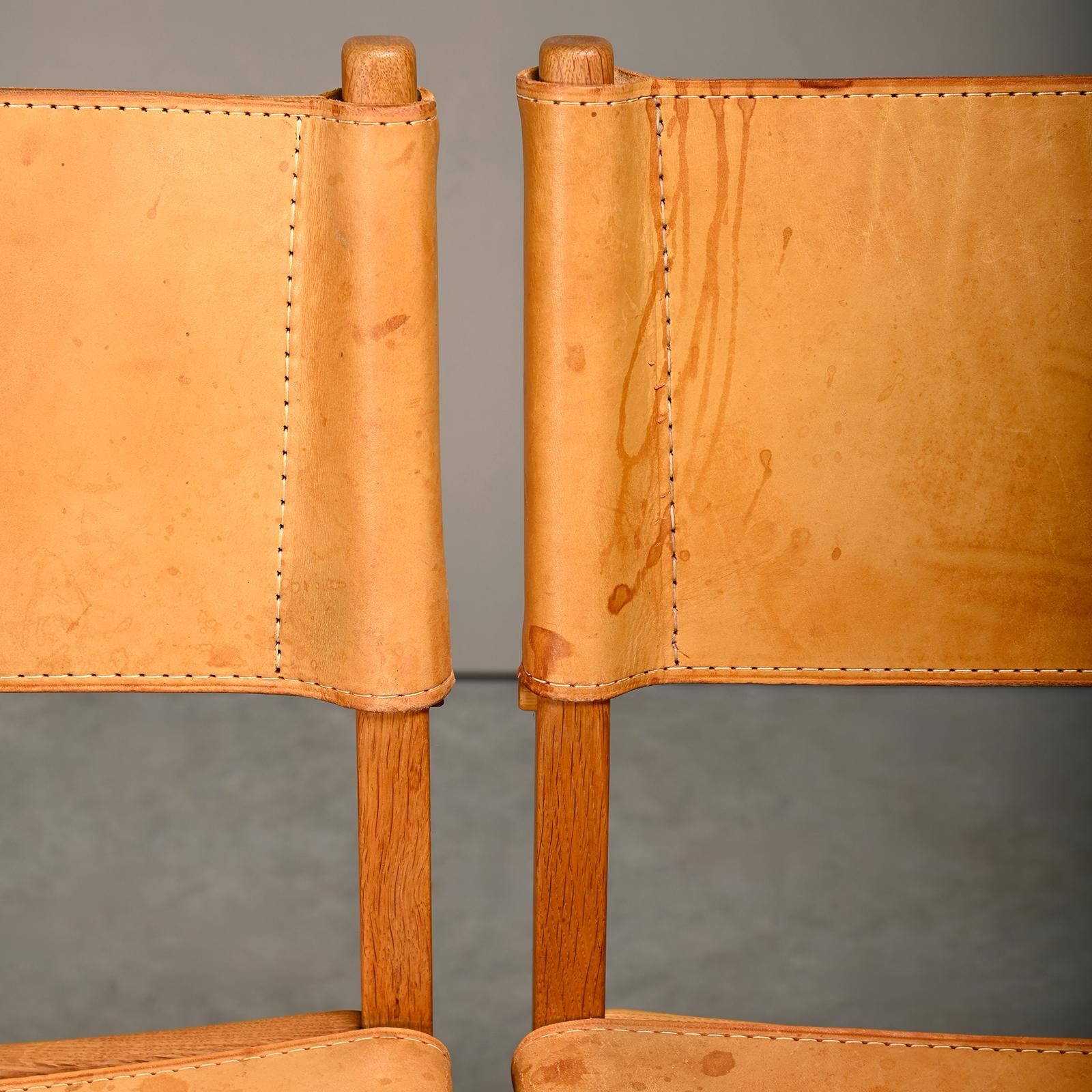 Kurt Østervig hunting Dining Chairs in Oak and Cognac Leather for KP Møbler 5