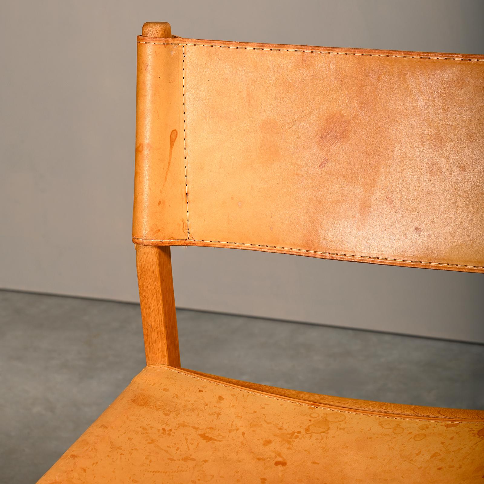 Kurt Østervig hunting Dining Chairs in Oak and Cognac Leather for KP Møbler 8