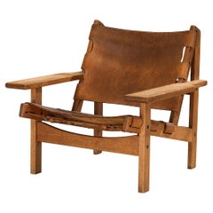 Vintage  Kurt Østervig 'Hunting' Lounge Chair in Cognac Leather and Oak 