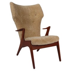 Kurt Østervig Lounge Chair in Sheepskin