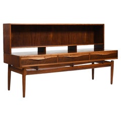 Buffet bas en noyer avec dessus de bibliothèque Kurt Østervig 1950s