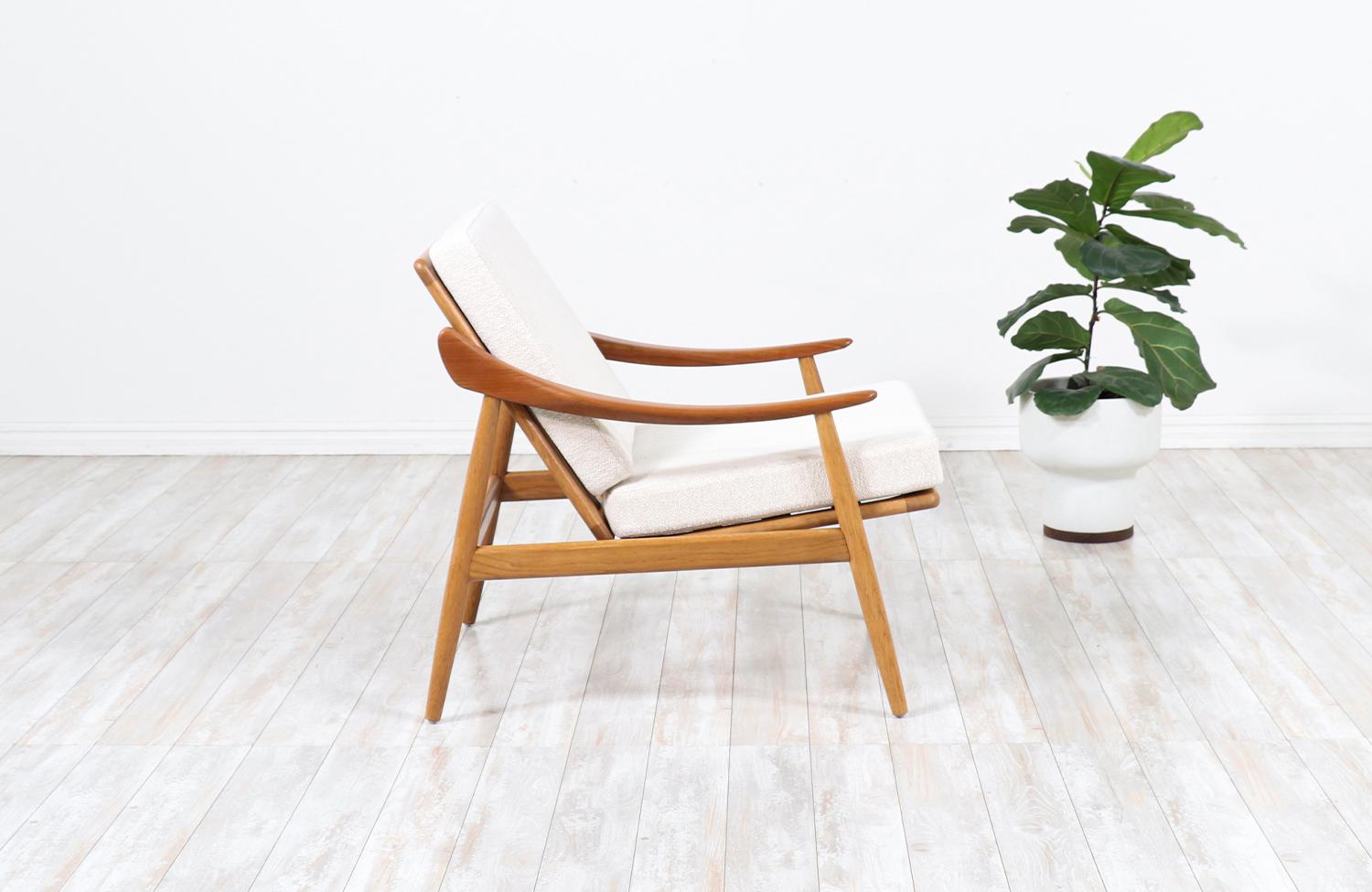 Mid-Century Modern Kurt Østervig Model-301 Teak & Oak Reclining Lounge Chair for Jason Møbler
