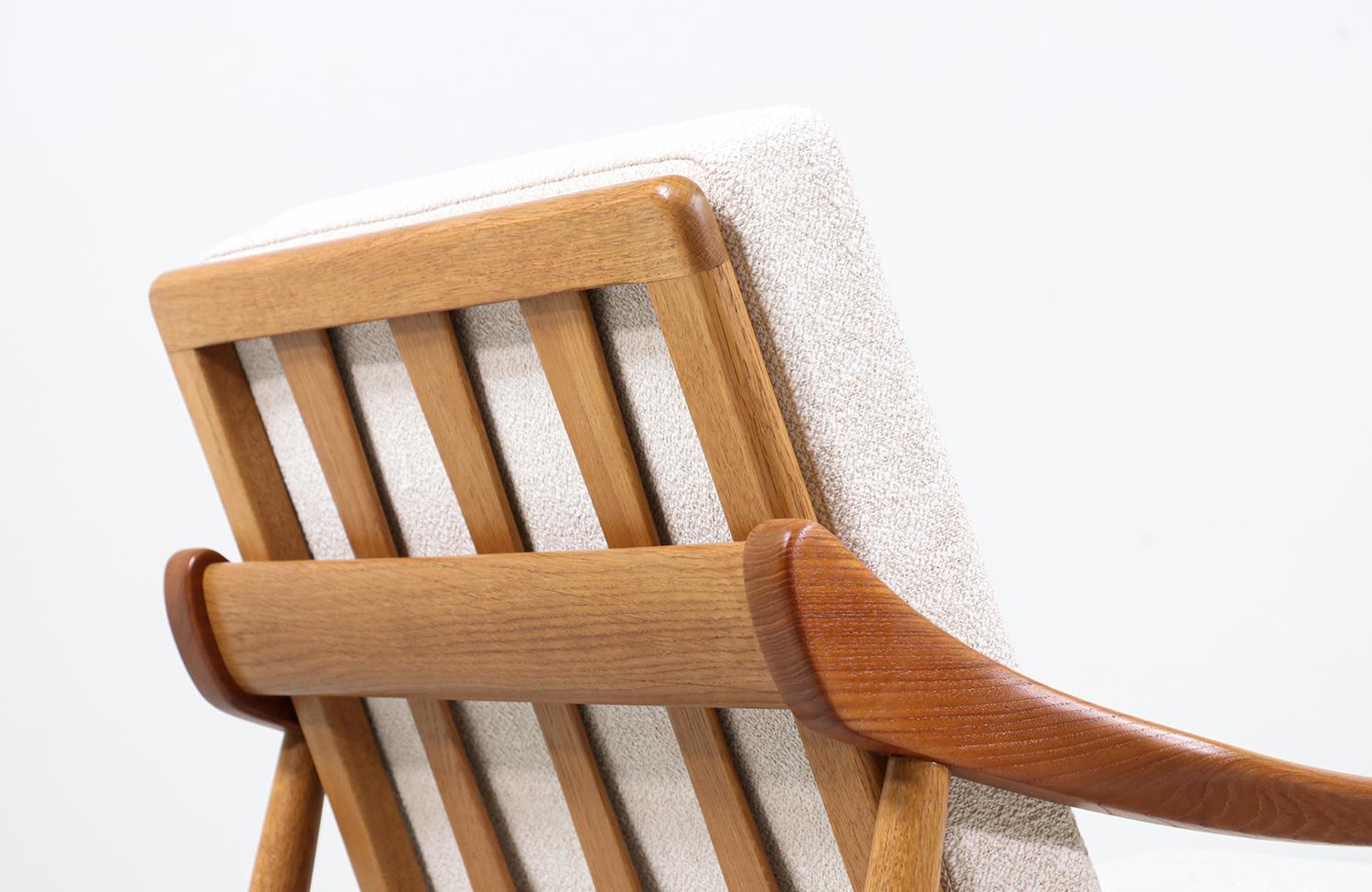 Mid-20th Century Kurt Østervig Model-301 Teak & Oak Reclining Lounge Chair for Jason Møbler
