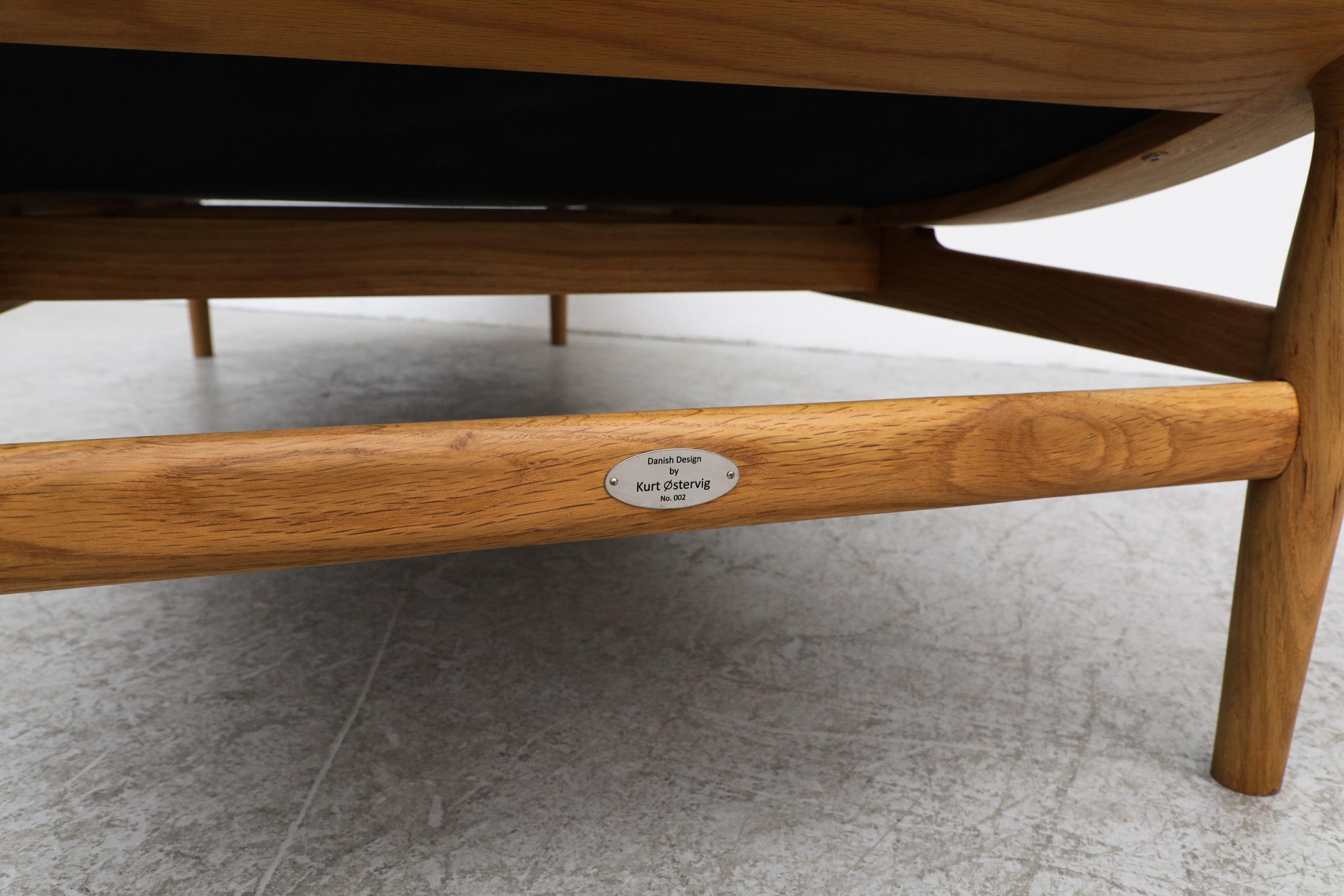 Kurt Østervig Model 311 Re-Issue Daybed en cuir noir capitonné avec cadre en Oak en vente 3