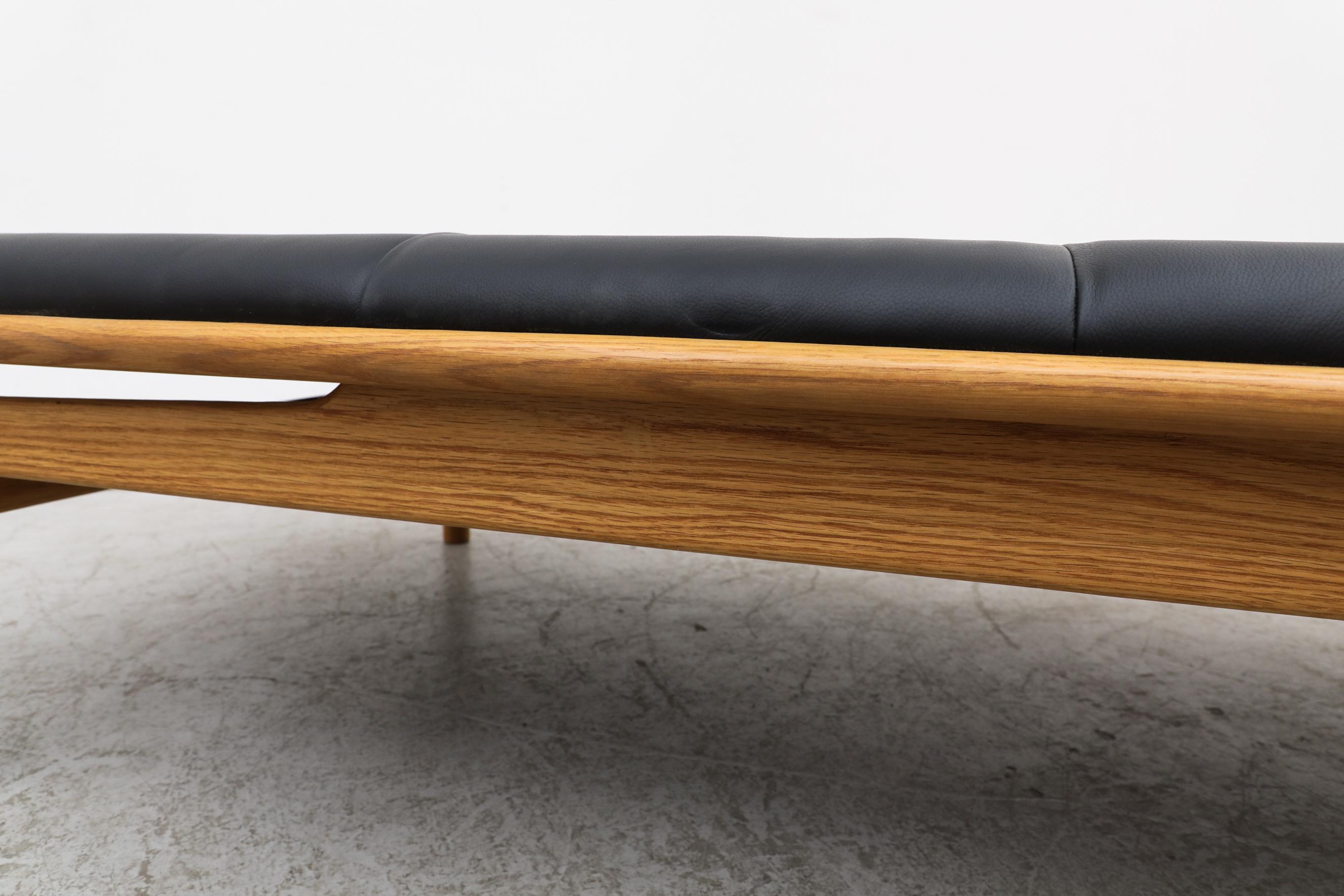 Kurt Østervig Model 311 Re-Issue Daybed en cuir noir capitonné avec cadre en Oak en vente 8