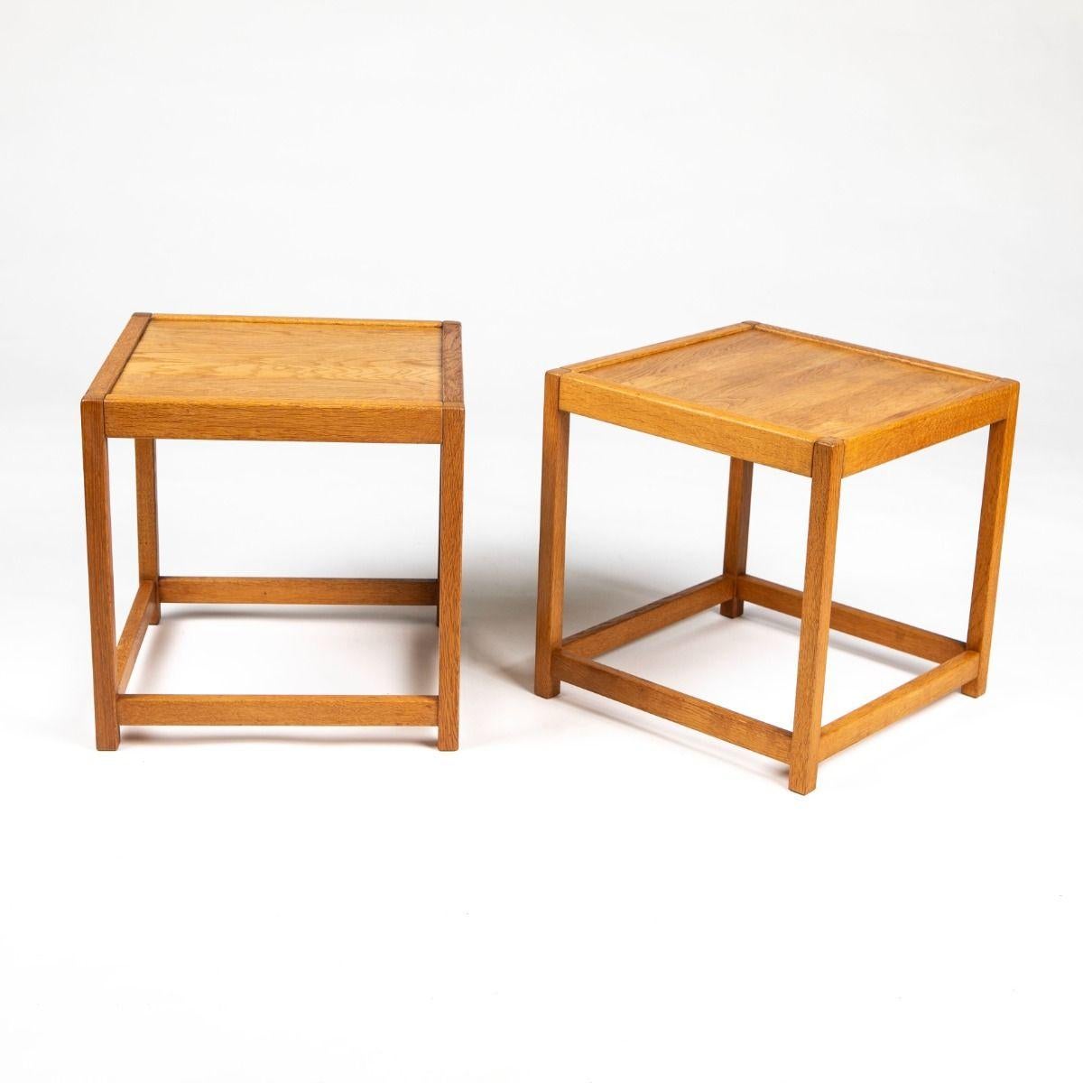 Kurt Østervig Nesting Tables in Solid Oak for KP Møbler For Sale 3
