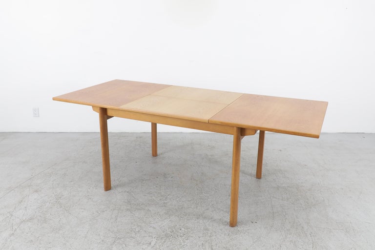 Mid-Century Modern Kurt Østervig Oak Dining Table with Butterfly Leaf For Sale