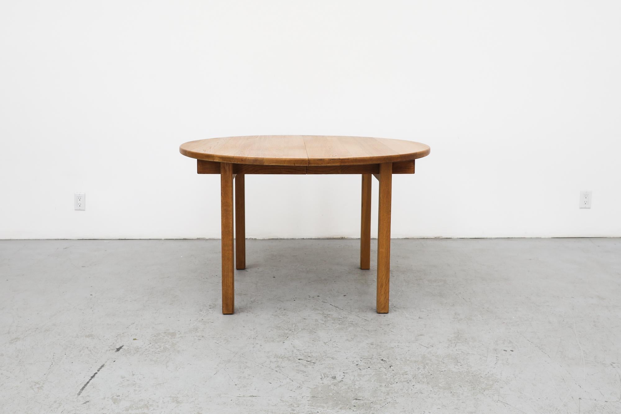 Kurt Østervig Oak Dining Table with Extension Leaf In Good Condition In Los Angeles, CA
