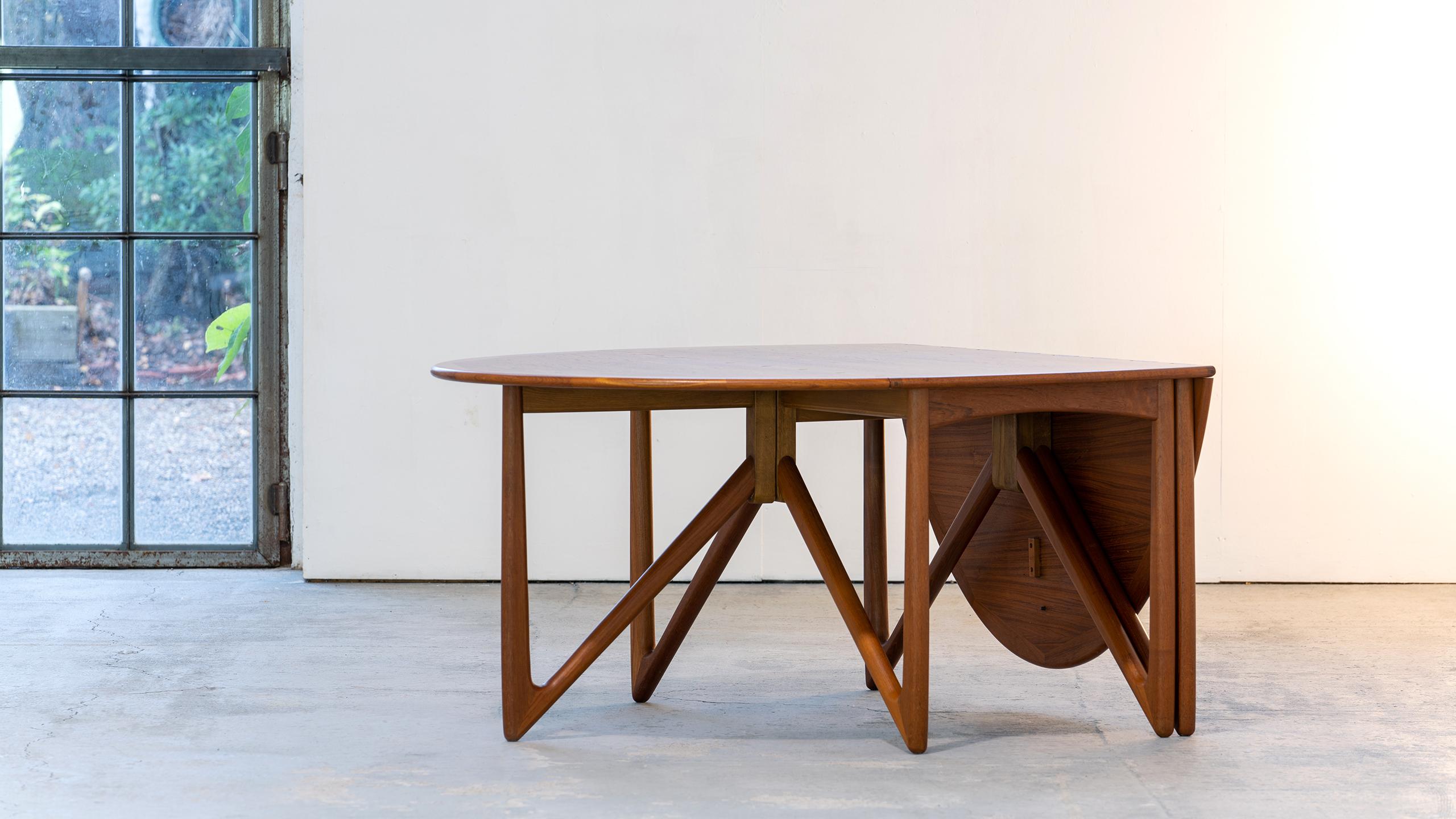 Kurt Østervig, Oval Drop-Leaf Table in Teak for Jason Møbler, 1962, Denmark 4