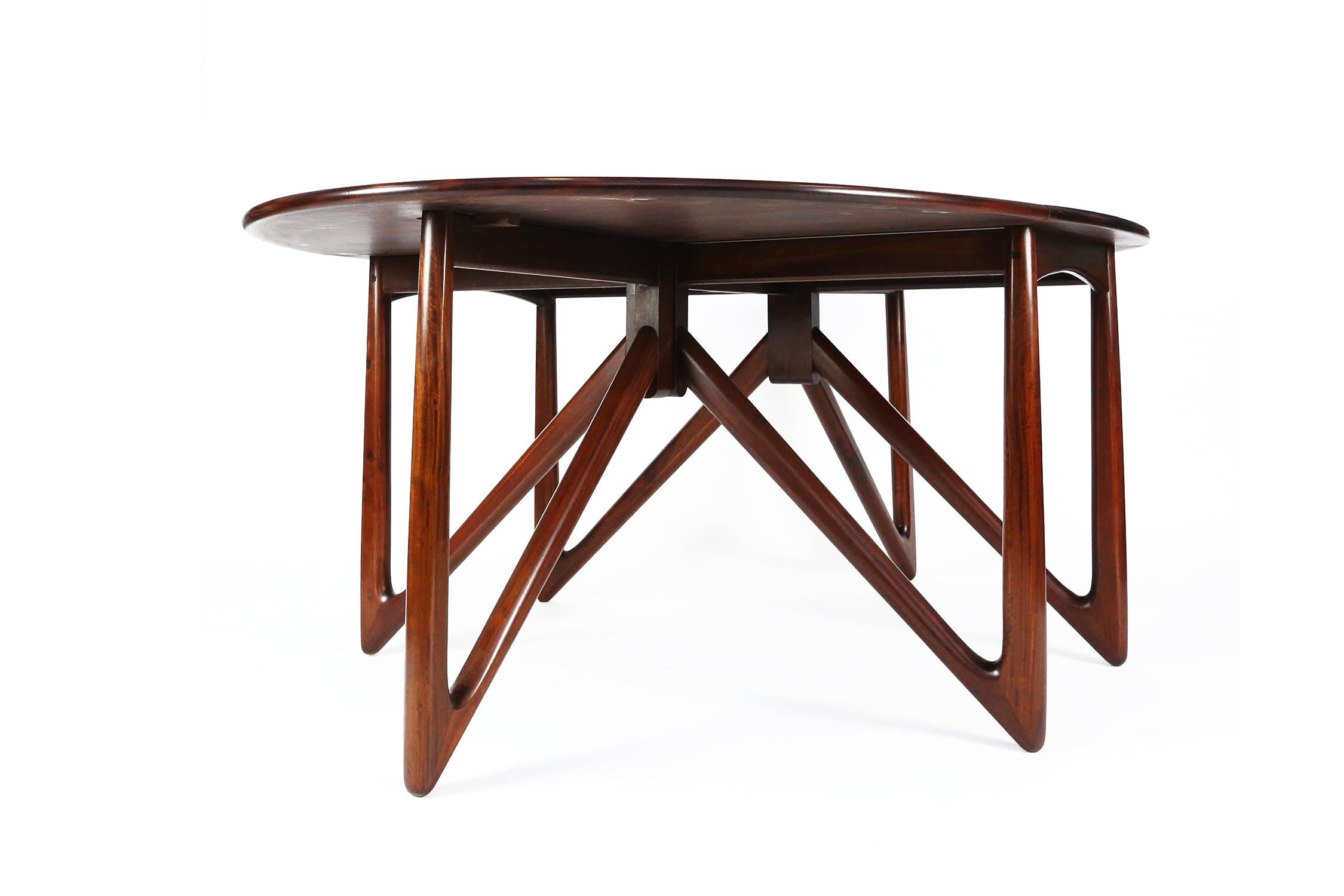 Kurt Østervig Rosewood Drop Leaf Dining Table for Jason Møbler, 1960s For Sale 2