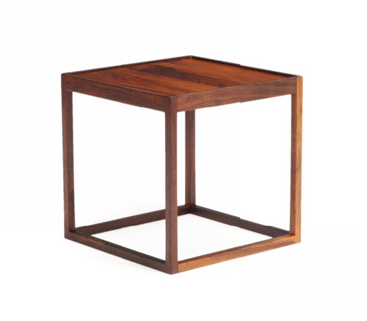 Mid-Century Modern Kurt Østervig : Rosewood Side Table with Reversible Top
