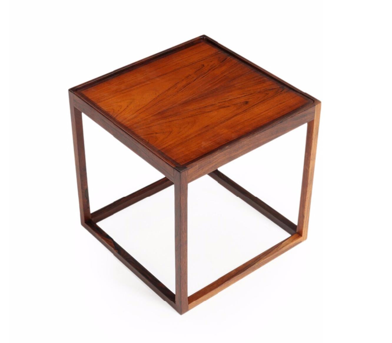 Danish Kurt Østervig : Rosewood Side Table with Reversible Top
