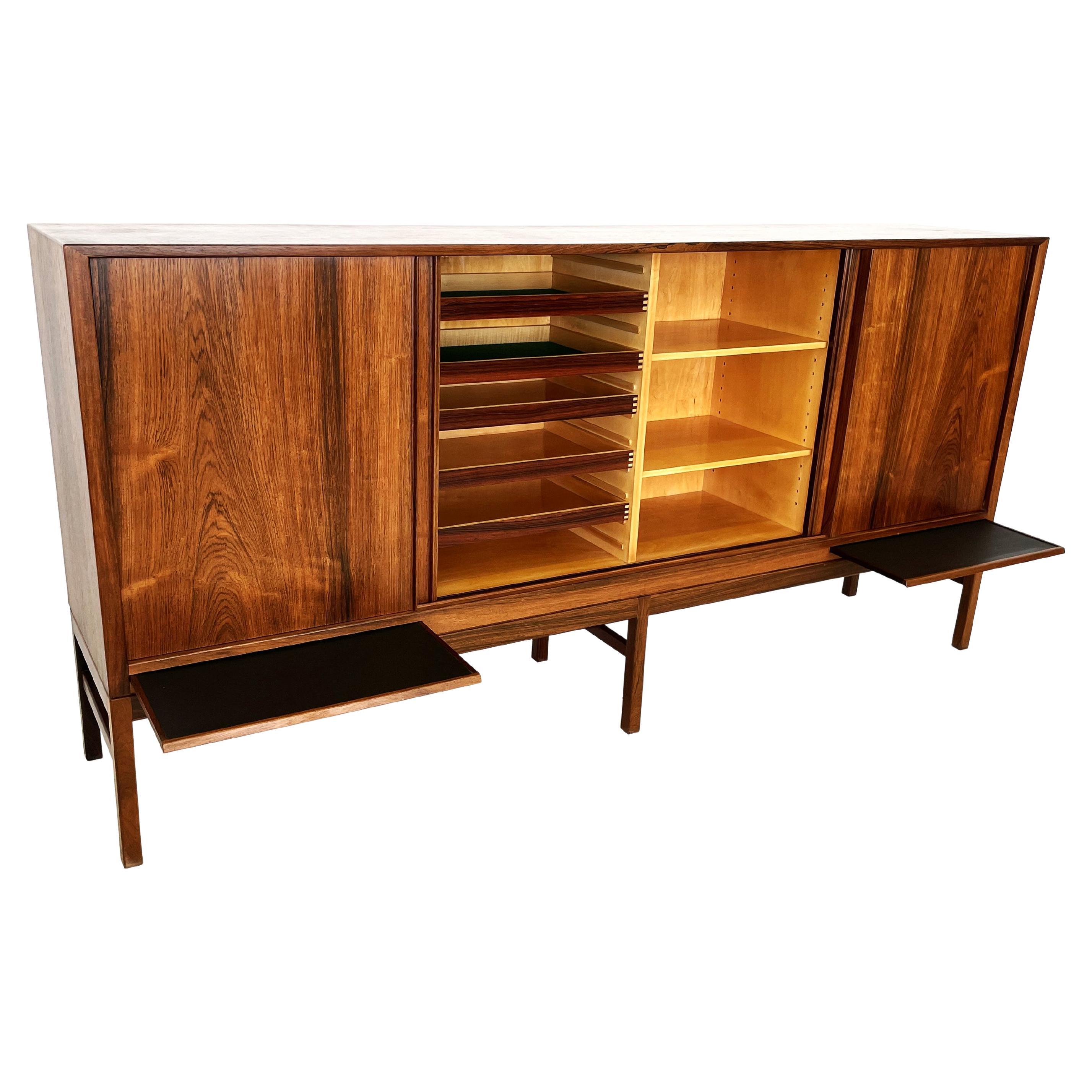 Kurt Østervig rosewood sideboard. Denmark 1960s. Size 225cm For Sale