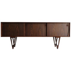 Kurt Østervig Scandinavian Mid-Century Modern Design Dark Wood Sideboard, 1950s